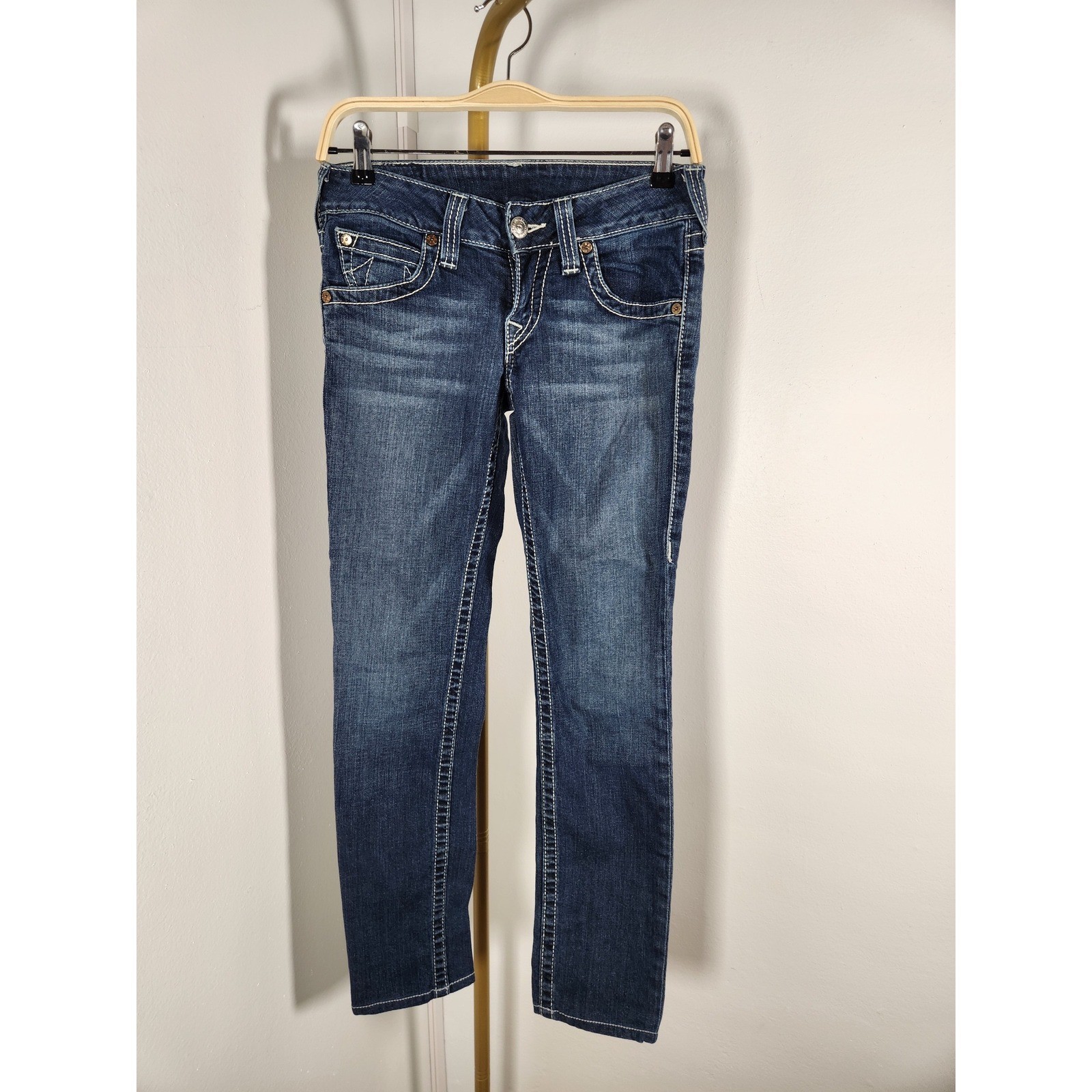 VTG True Religion Made in USA World Tour Jeans Low Rise Skinny Size 27 x 29