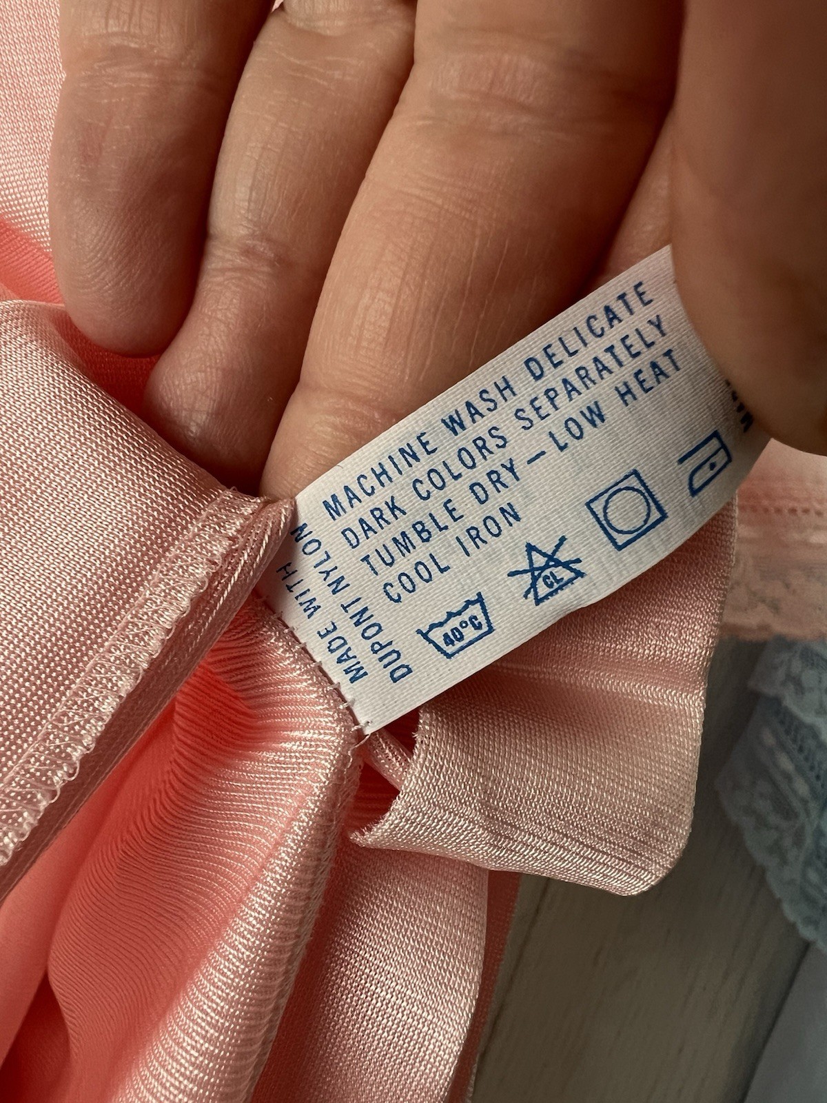 Lot Of 2 VANITY FAIR Vintage Pajama Sets Soft Pink & Blue Pants + Top All Nylon