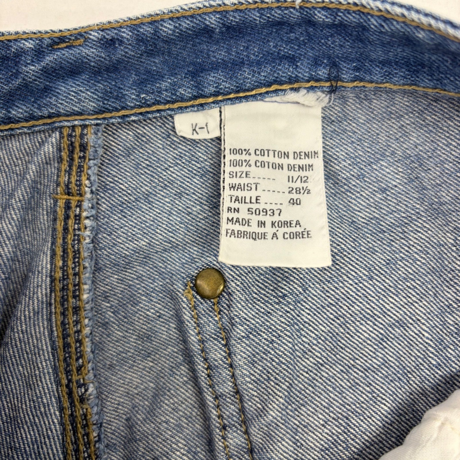 VTG 70s Nest Ce Pas High Waisted Flare Jeans Western Disco Denim 28×32 11/12
