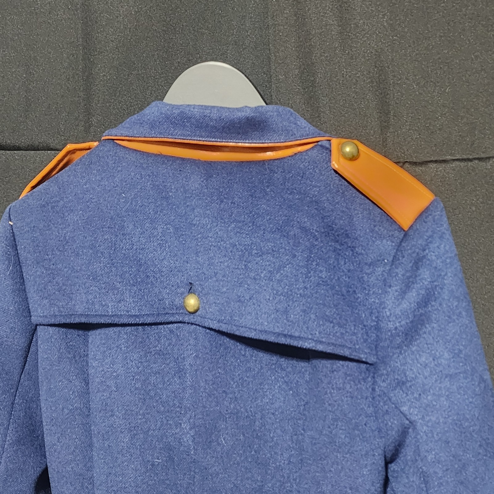 Navy Blue Vintage Style 1940s/50s Patchwork Military Button Coat NWT PLEASE READ