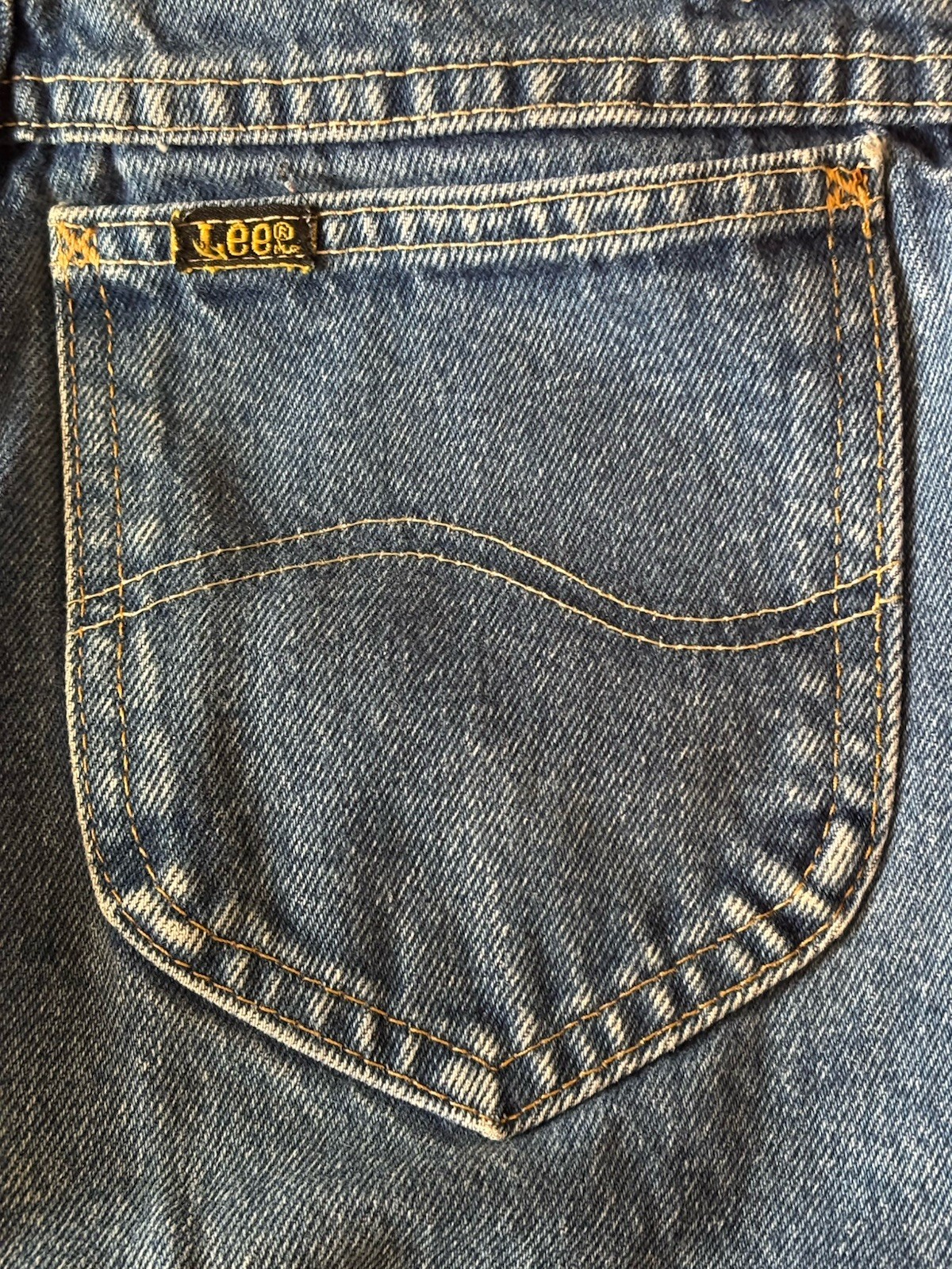 Vintage Union Made Women’s LEE High Waisted Med Wash Straight Sz Jr 5 1970s-80s