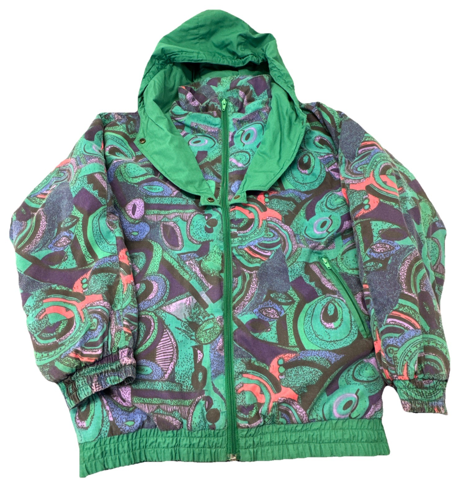 VTG 80/90’s Retro Abstract Psychedelic Ski Jacket / Windbreaker Chico Size 14