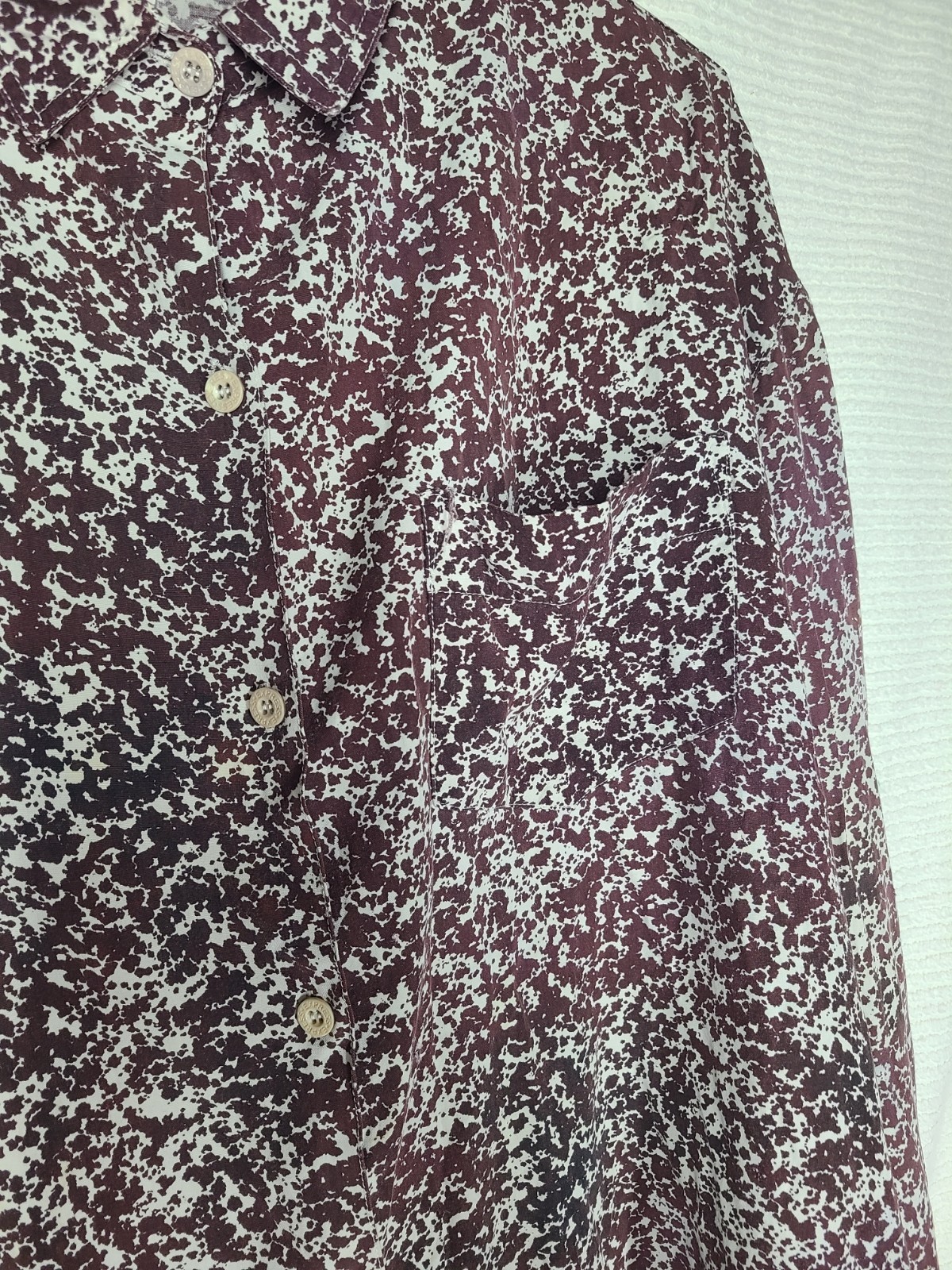 Vintage 1990s Oversize Shirt Mall Brand Limited Button Up Rayon Notebook Print