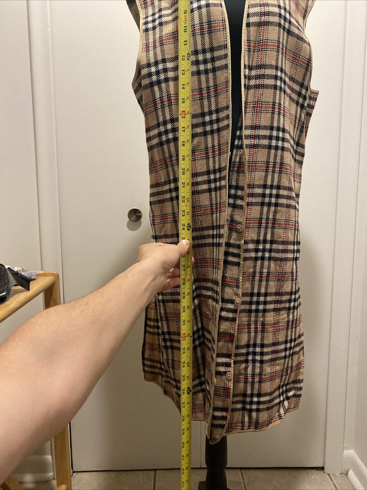 VTG Europe Craft Exclusive Import Long Vest Sack Material Inner Pocket Unique