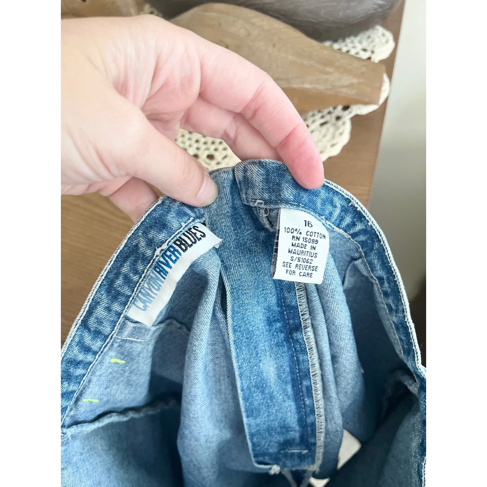 Vintage Y2K 90s Canyon River Blues Denim Skort