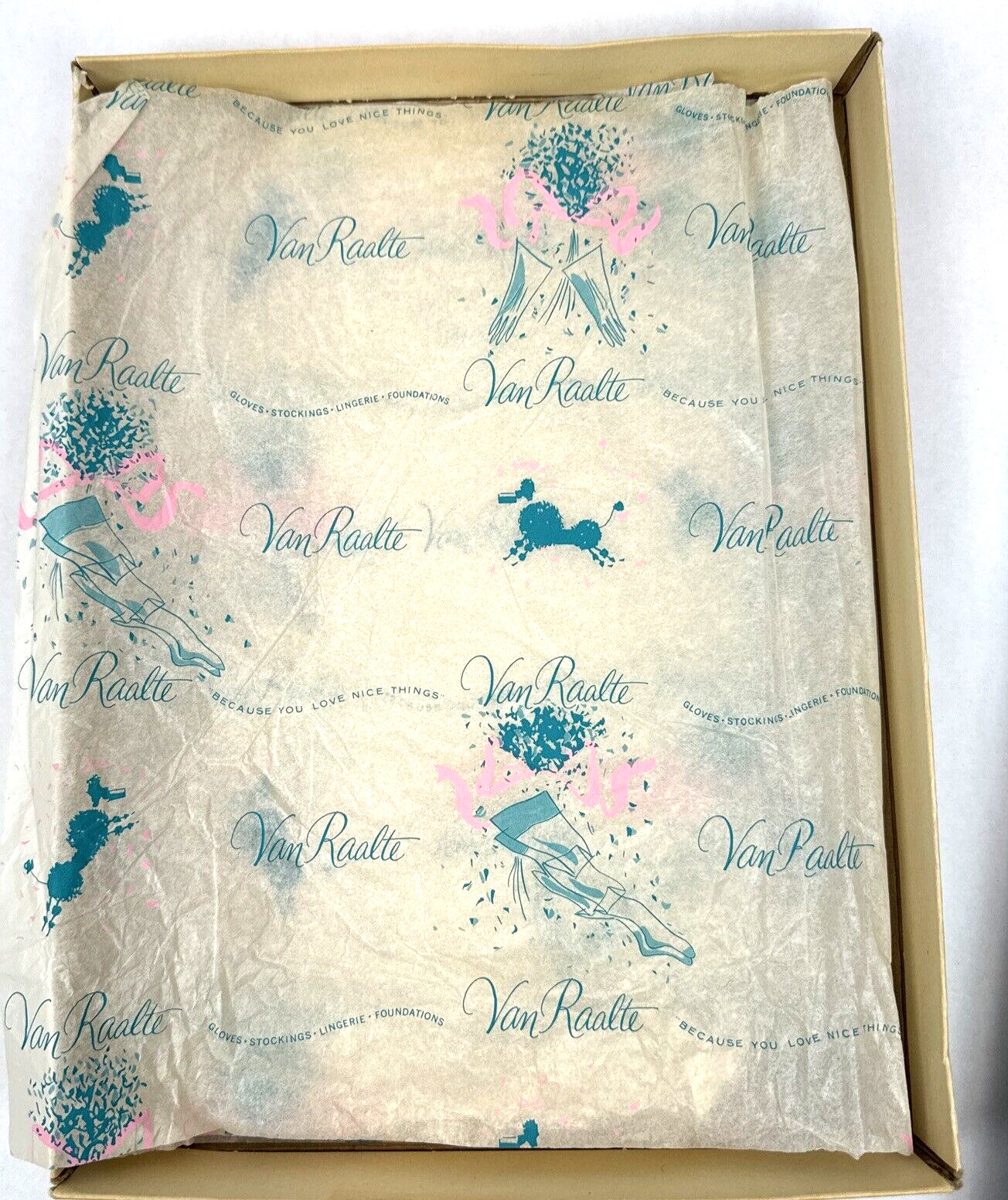 Vintage Van Raalte Lingerie Box 1950s Packaging Advertising