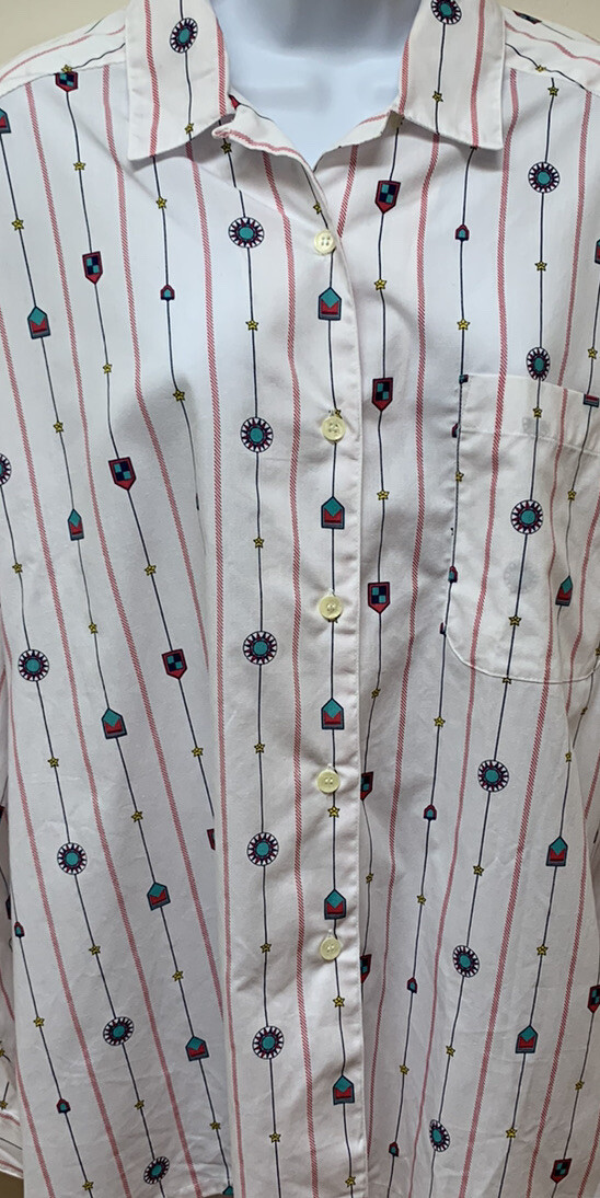 Vintage Levi’s Travelers Western Southwest Print Button up Shirt Blouse Size L