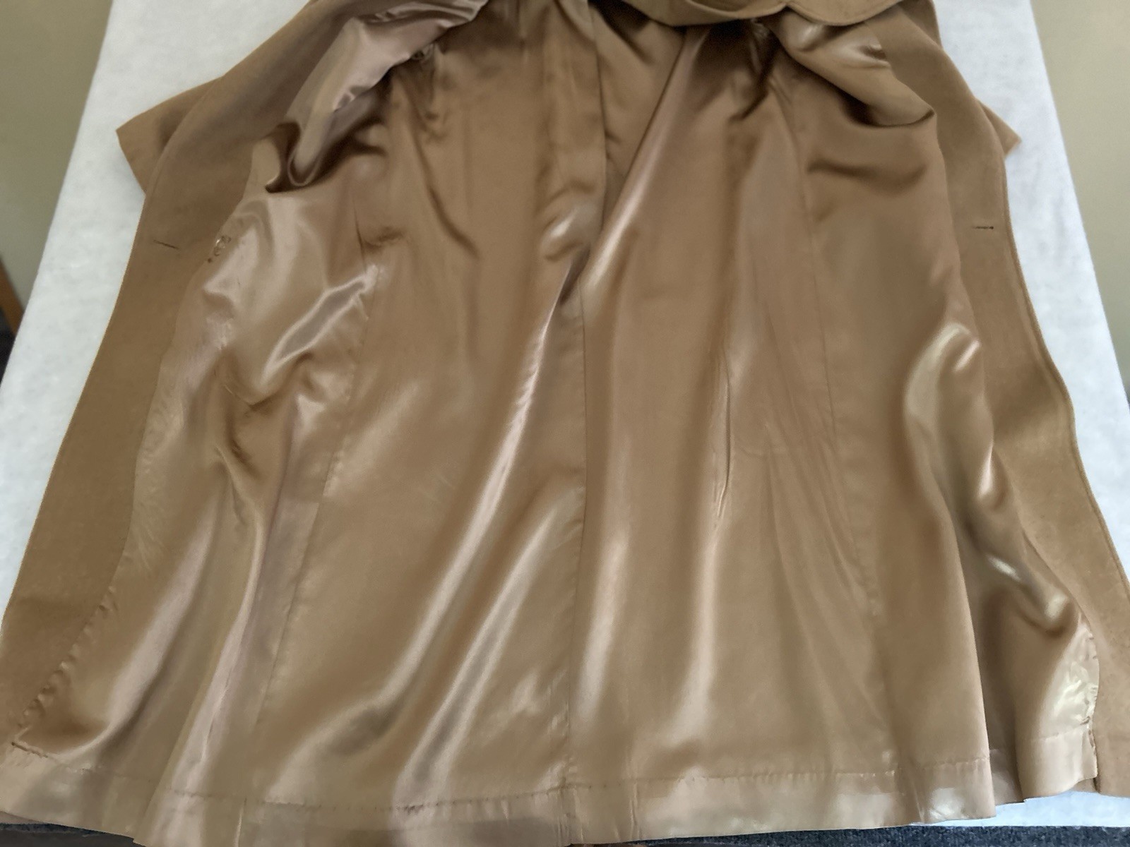 Di Vinci of California Coat Women’s S/M Tan Full Length Camel Hair USA Vintage