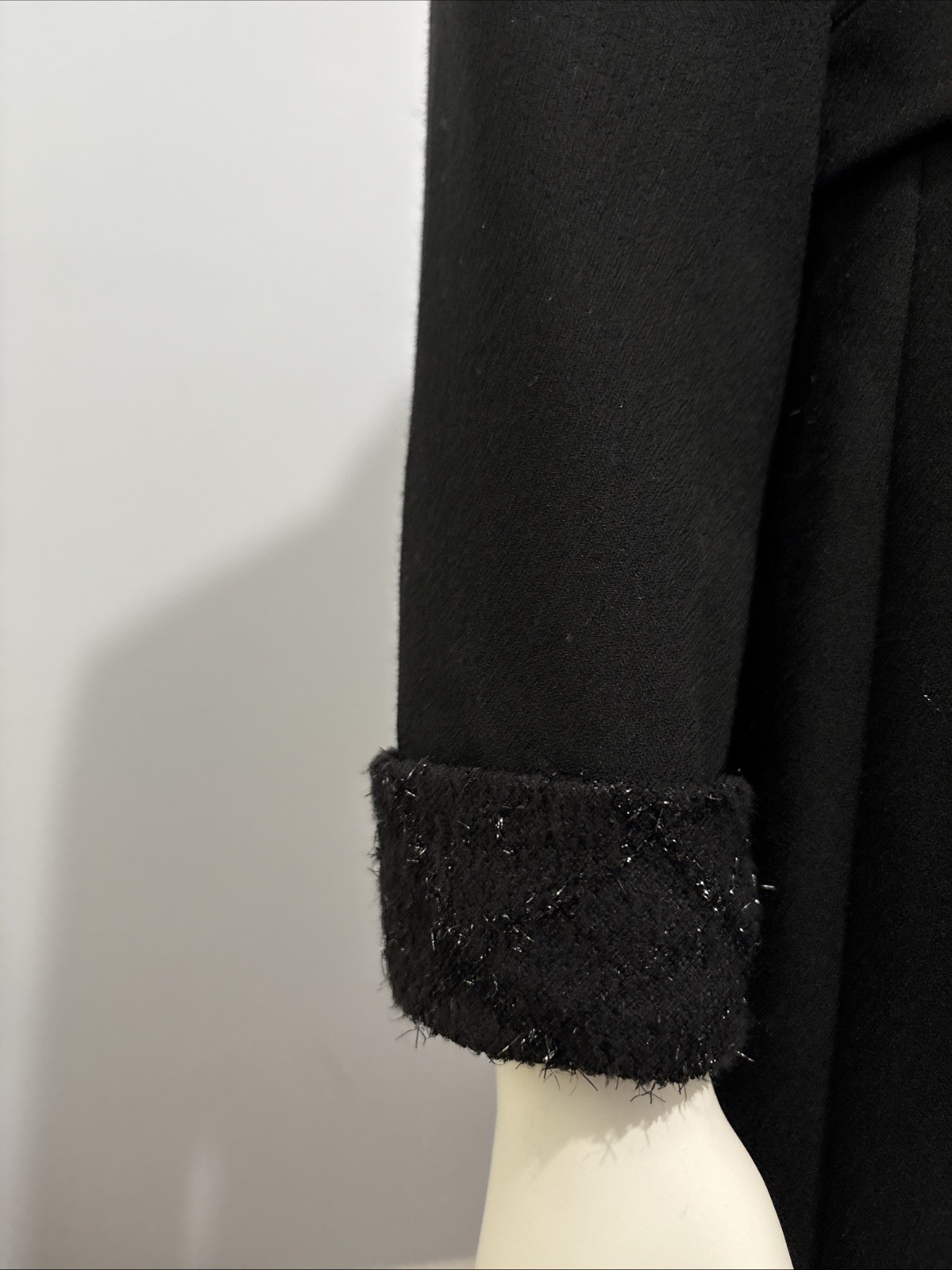Vintage Kasper for A.S.L Chic Black Dress Buttons Down The Front Pockets Sz 8P