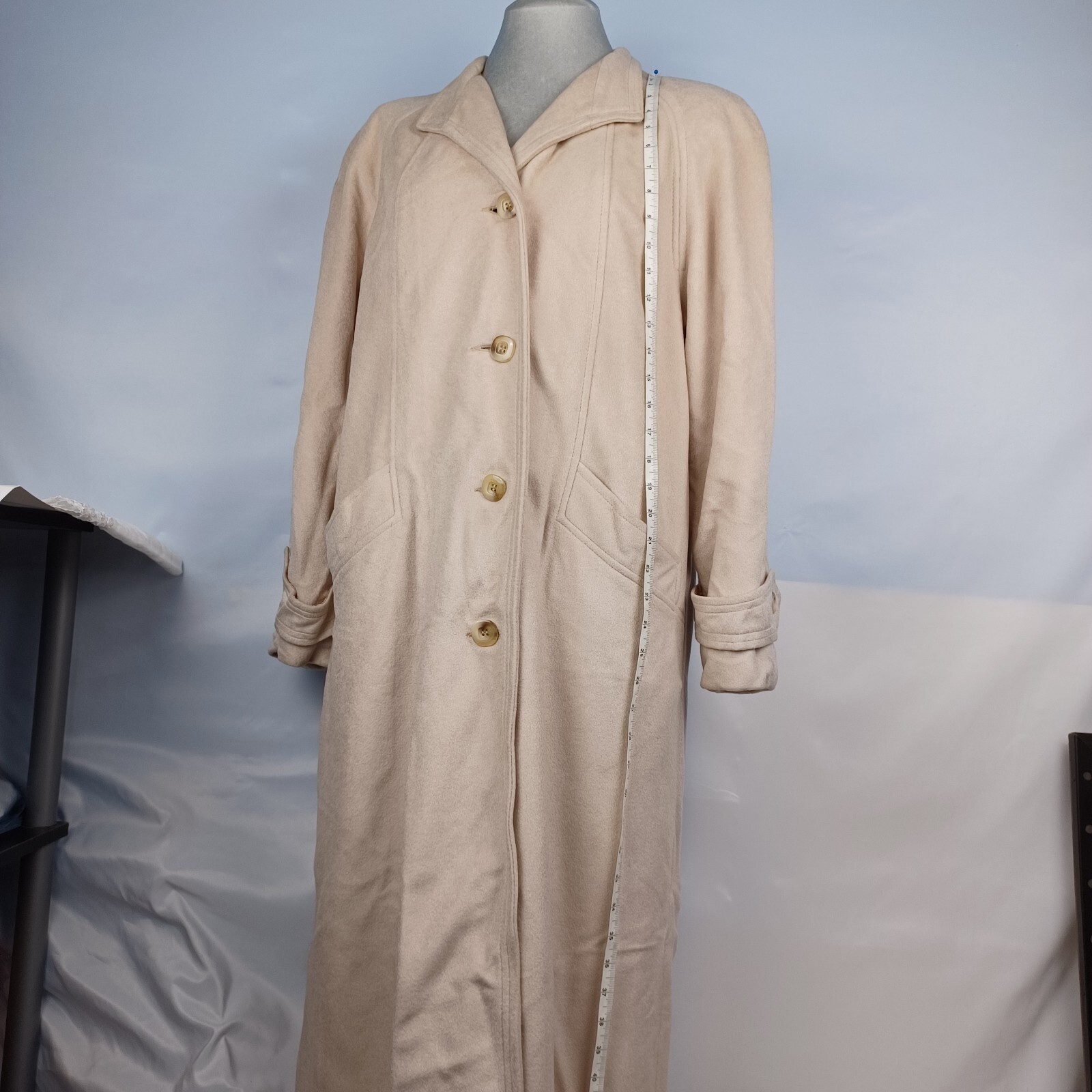 Vintage Cordana Wellington Fashions Celanese Arnel Long Coat Size XL 44″ Read