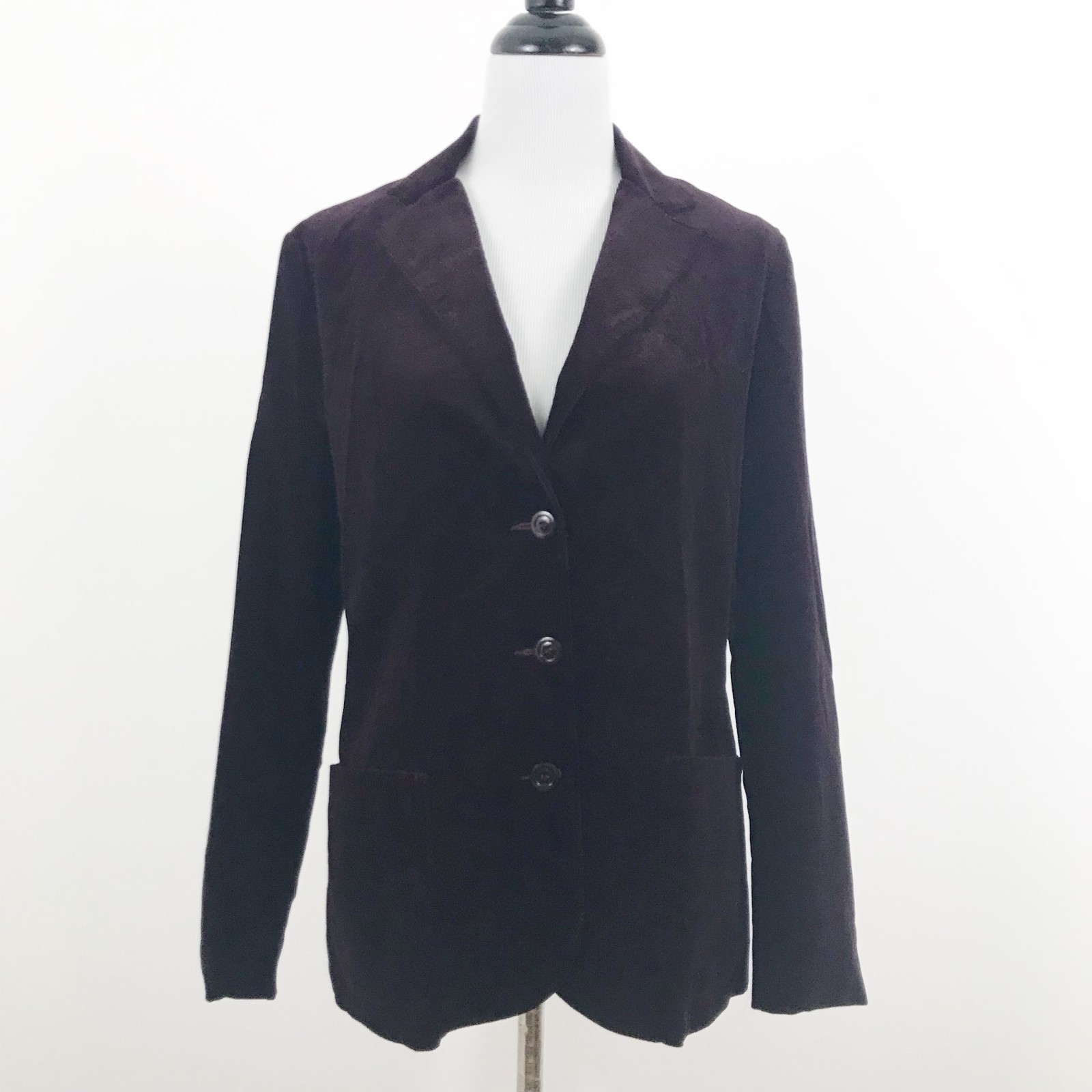 Vintage Century Boston Velvet Jacket Blazer Size 16 Burgundy Wine Union Made