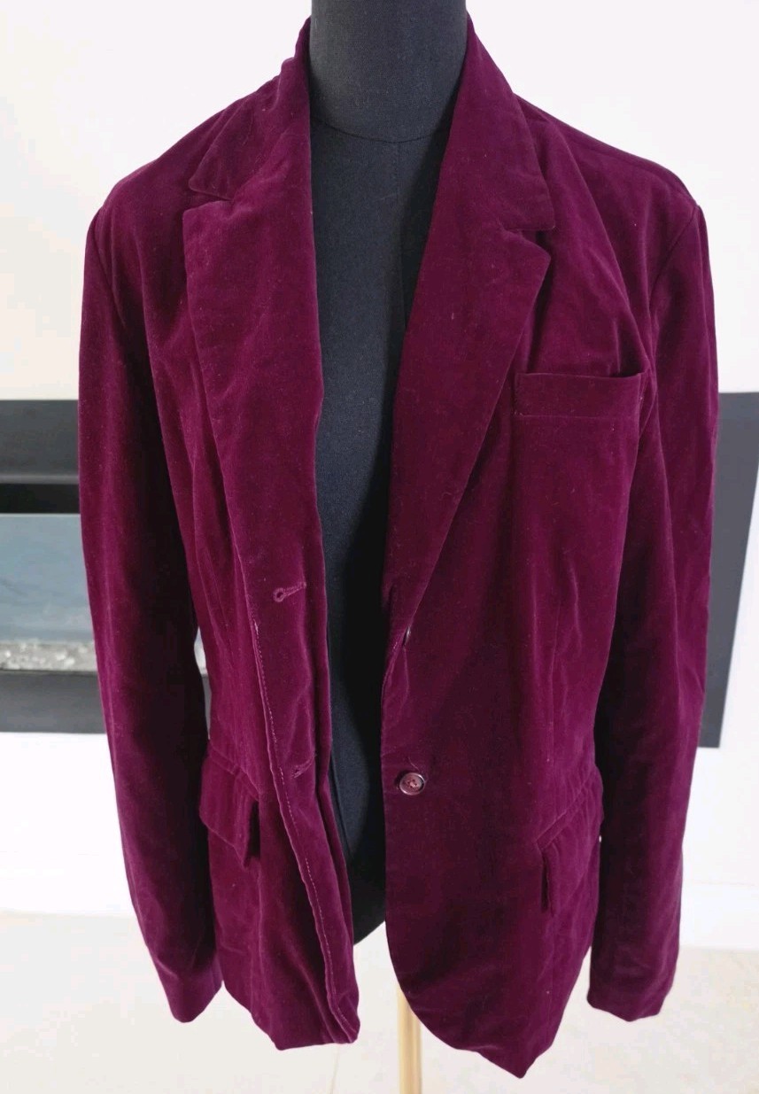 VTG Prestige of Boston Velvet Blazer Dark Acadamia Preppy Old Money Gorpcore 12