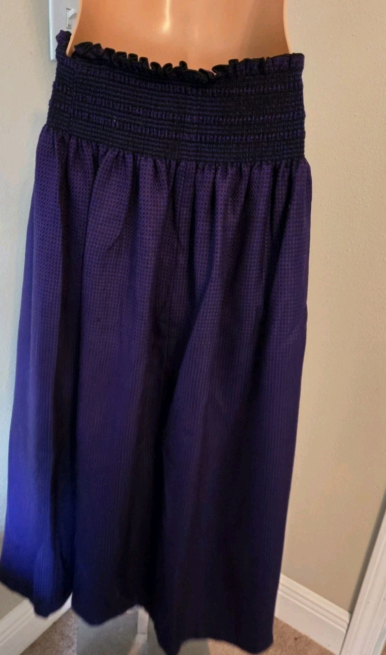 Vintage Cullinane Wool Midi Skirt Smocked High Waist Pleated Fits XS/S