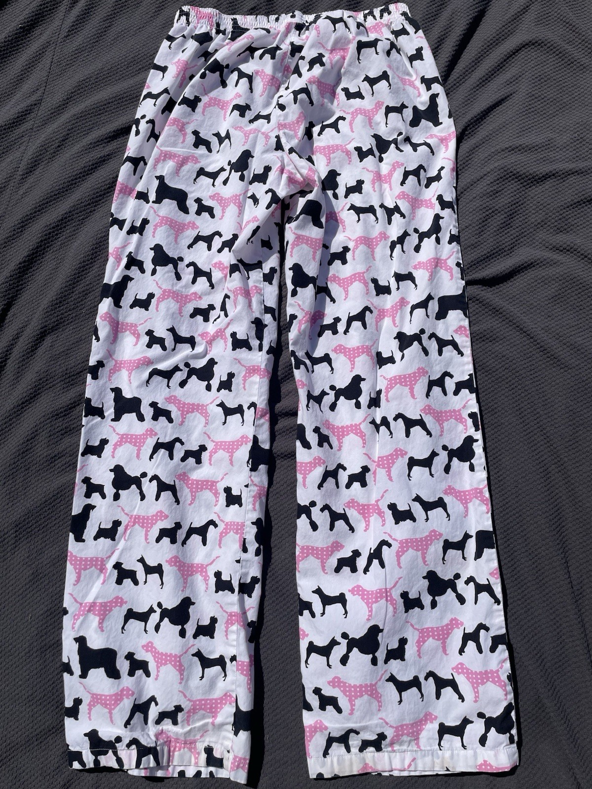 PINK Victoria’s Secret dog print pajama pants Vintage Y2K polkadot pink white PJ
