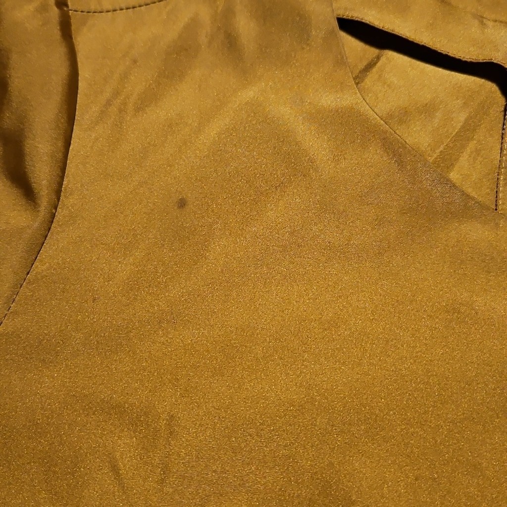 Vintage Chloé Ruffle-Sleeve Top – Mustard Gold Size 38 Made In France