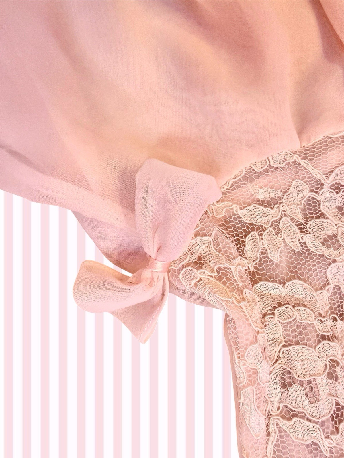 Vintage Intimate Concepts Pink Lace Drop Waist Slip Dress. Excellent Condition!