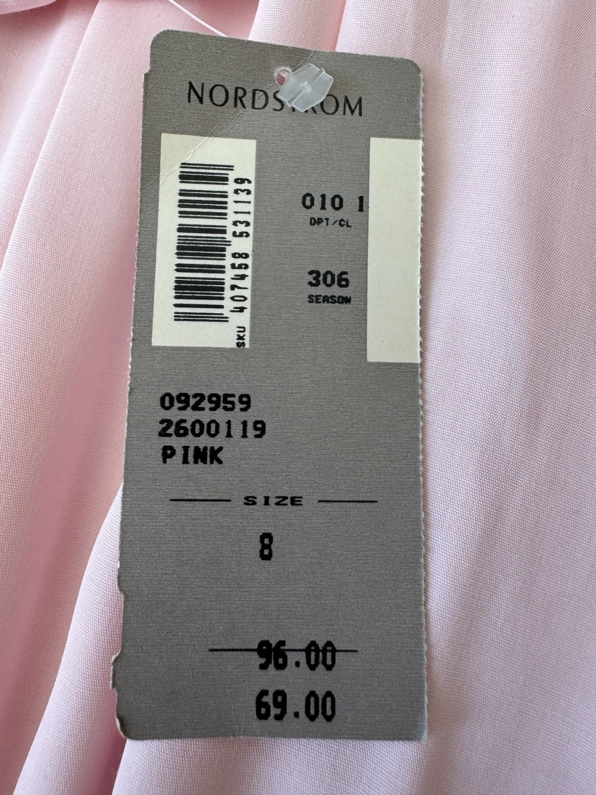 Vintage 80s Carol Anderson Dress Pink Belted Midi NWT Size 8 Power Shoulder USA