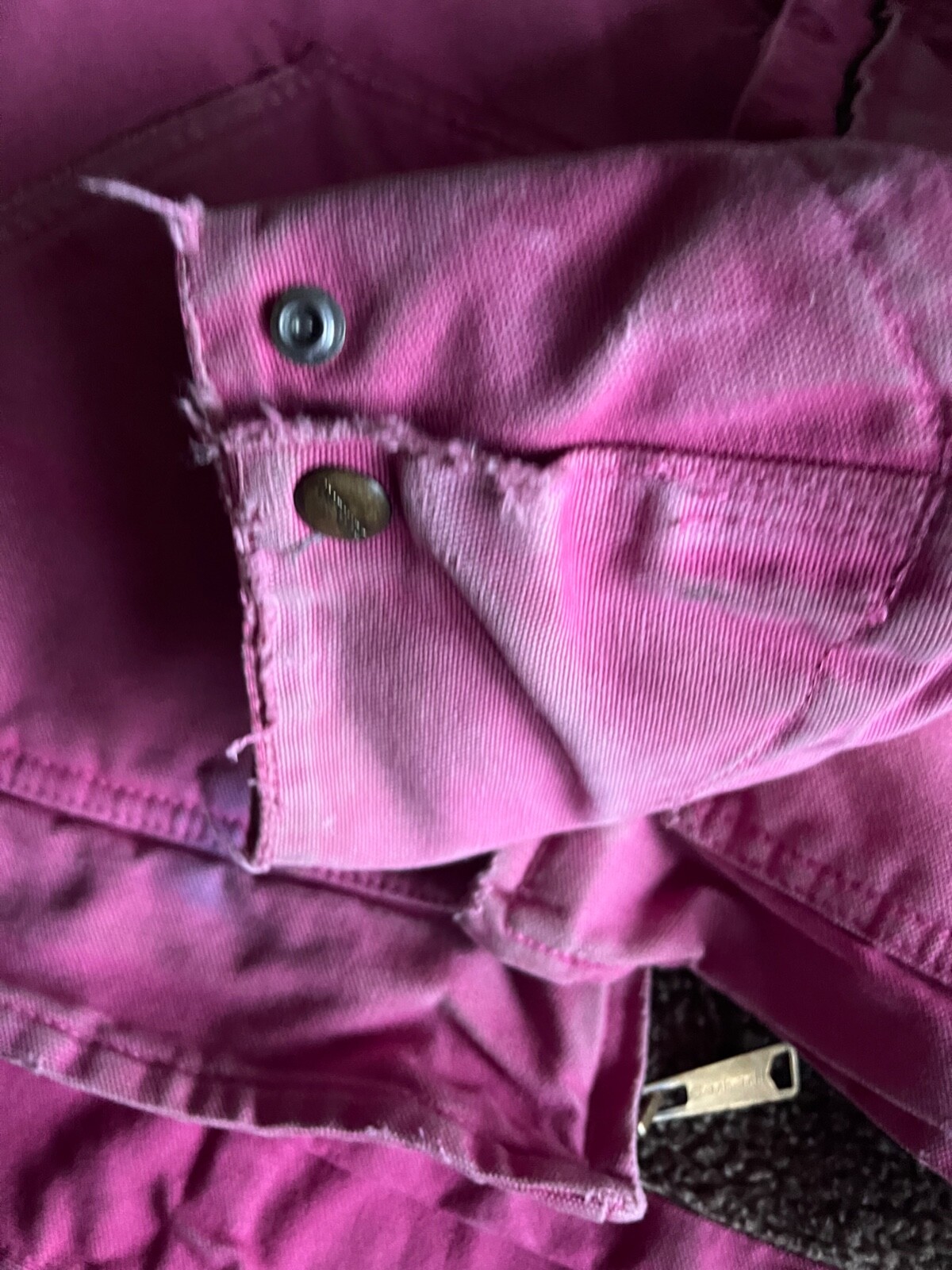Carhartt Women Detroit Jacket Sherpa Lined Size S PINK distressed 90’s used cute