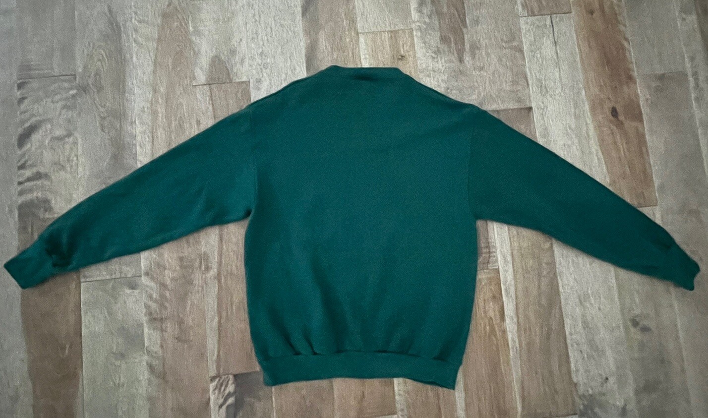 Vintage Women’s Christmas Holiday Sweatshirt Size M Textured Snowman 90s