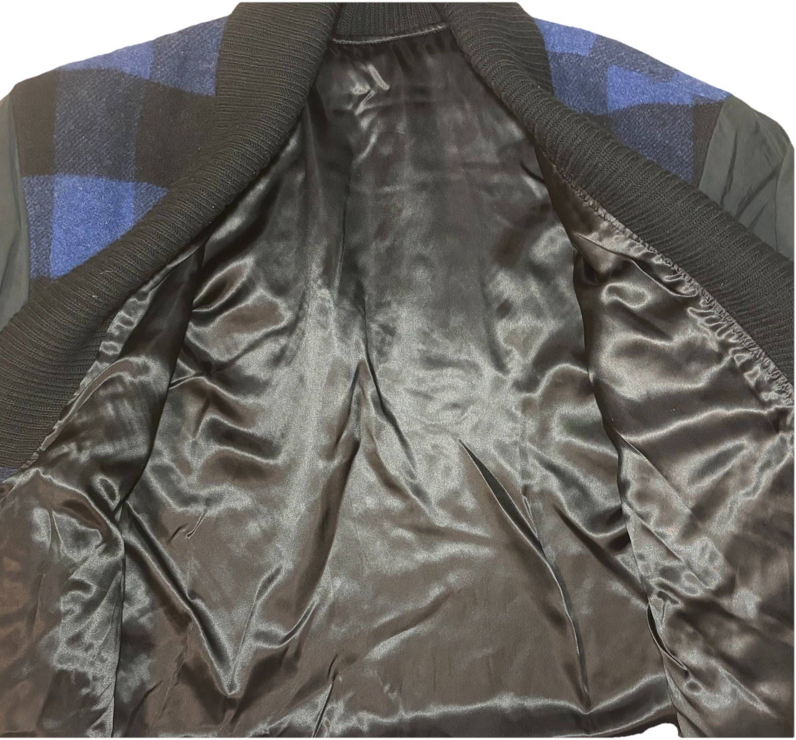 True Vintage 70s 80s Wool Blend Buffalo Check Shawl Collar Snap Jacket Women 42F