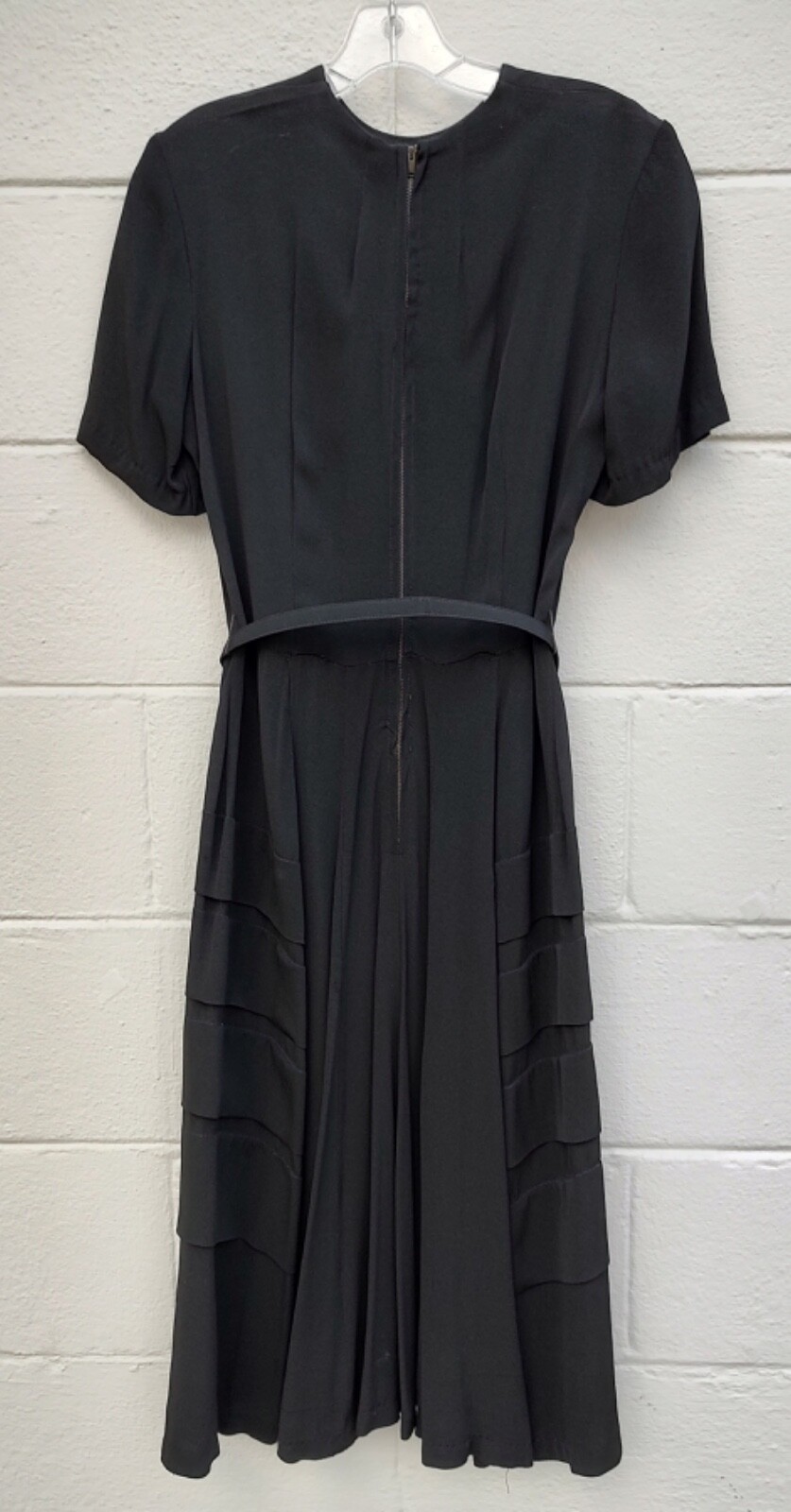 Leslie Fay flirty and fun 1950’s Black Rayon Cocktail dress