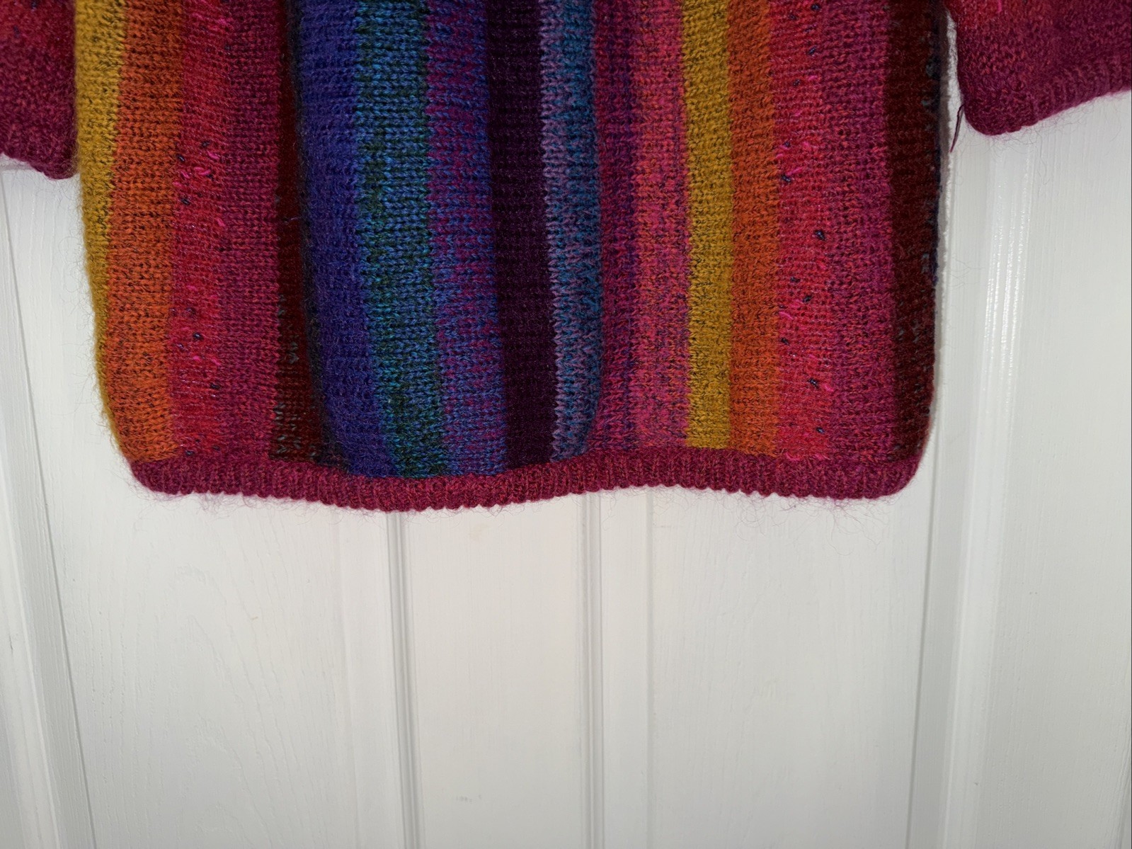 VTG Mariea Kim Sweater Dress M Geometric Stripe Southwestern Pattern Wool Blend