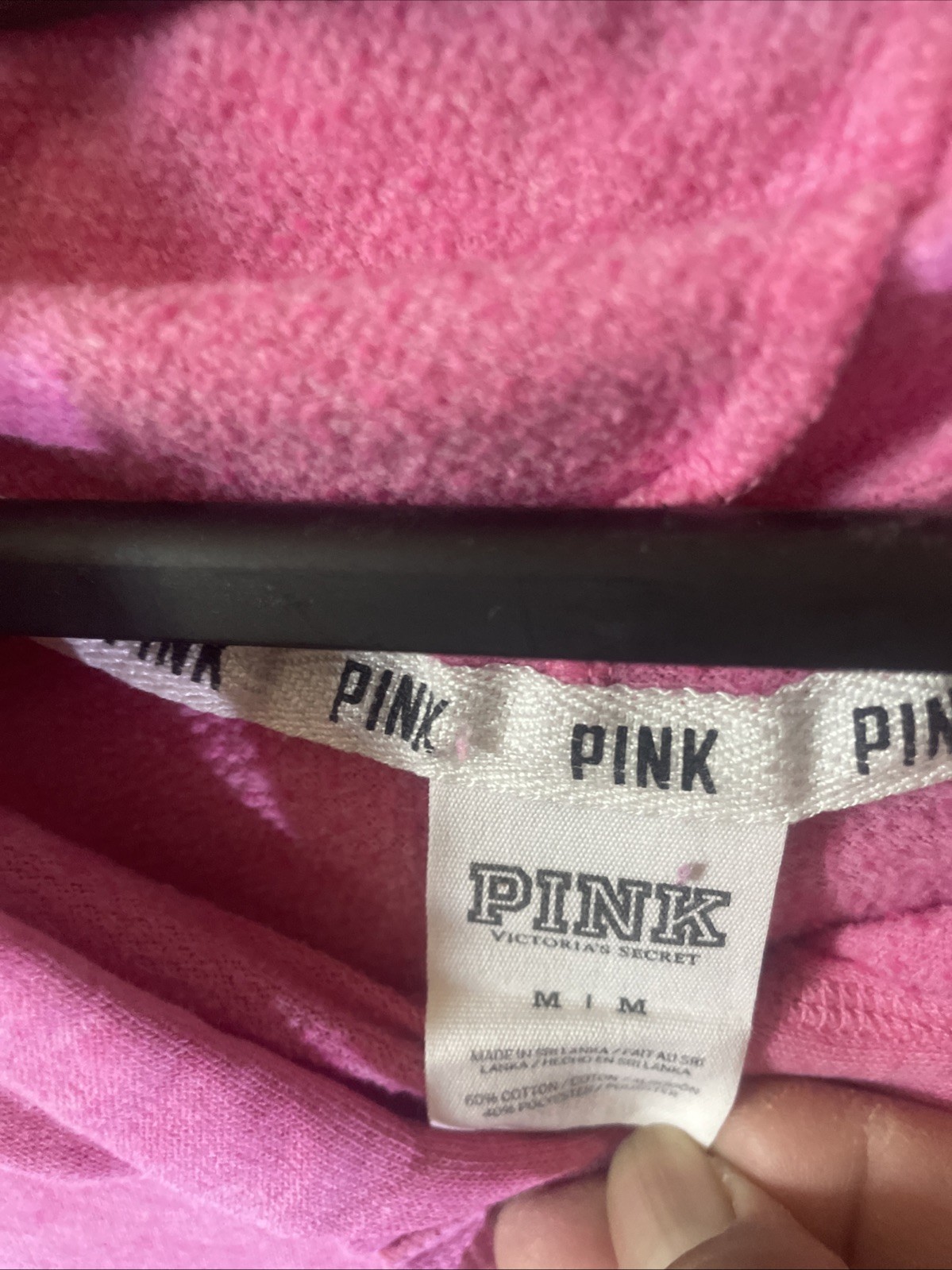 Vintage Y2K Victoria’s Secret Pink zip hoodie jacket size M Well Loved