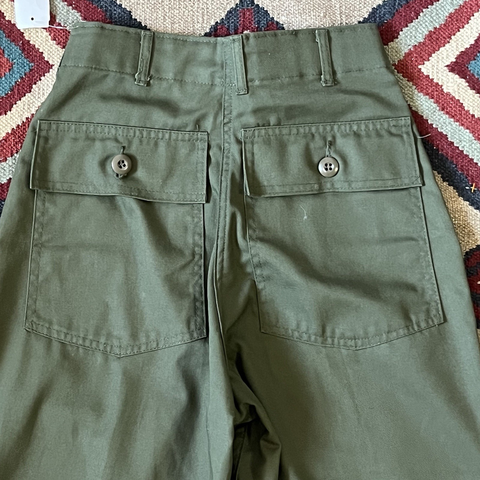 Vintage 70s US Army Military Cotton Sateen Utility Pants Women’s 24×31