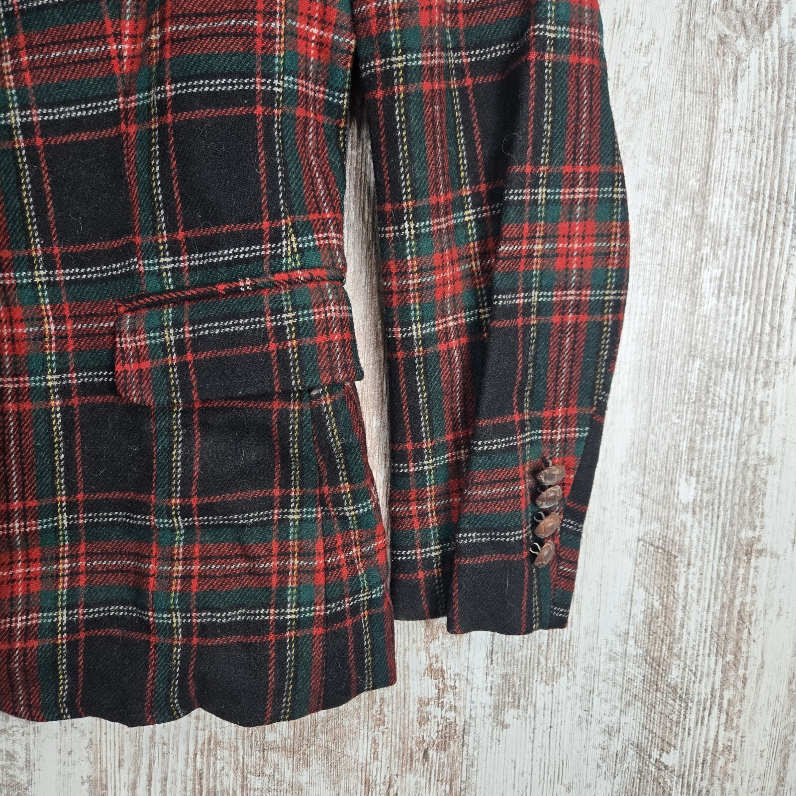 Vintage Tartan Womens Size 10 Porsha By Winer Tartan Red / Green Blazer Wool