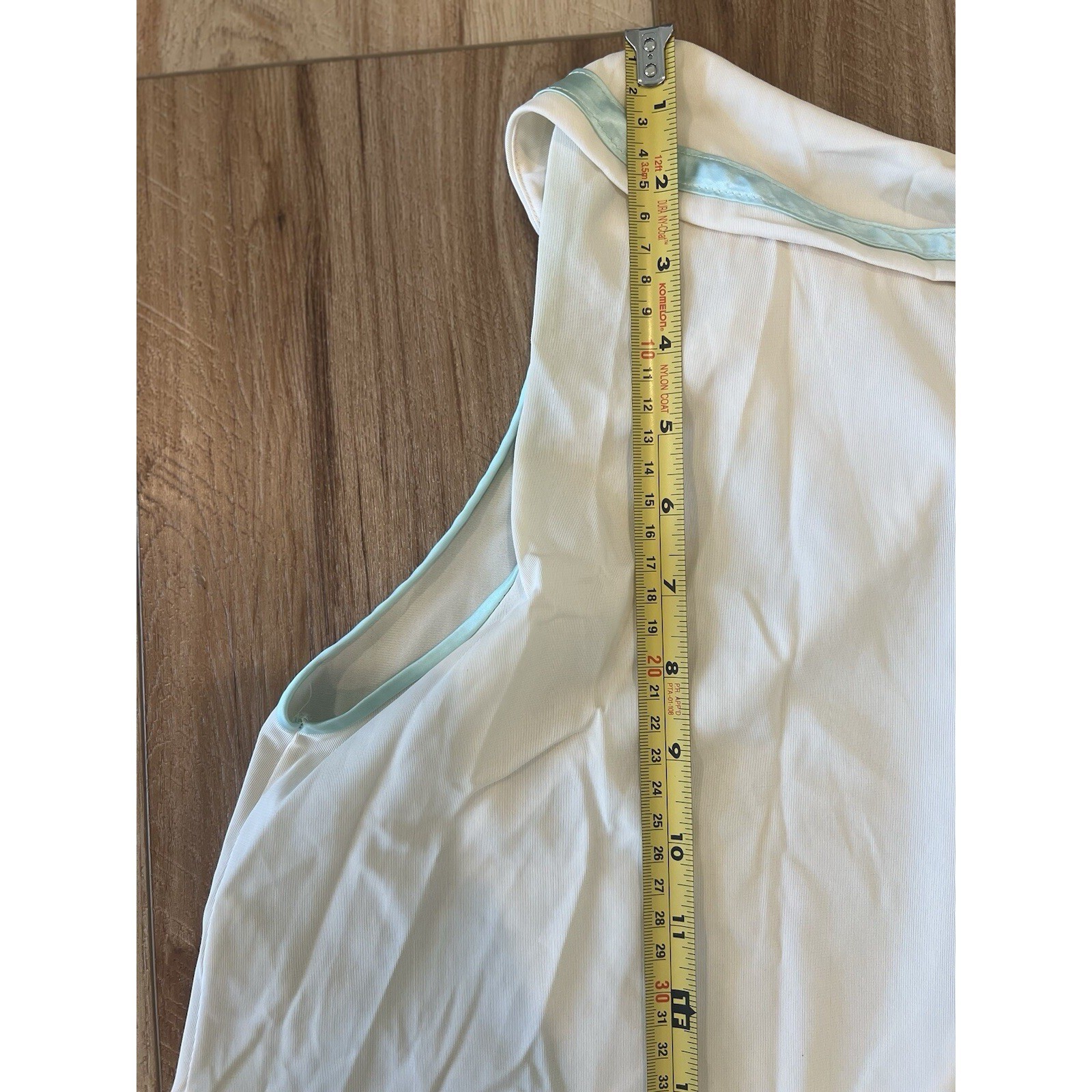 Vintage Gossard Artemis Nightgown Medium White Blue Style 5090 Peterpan Collar