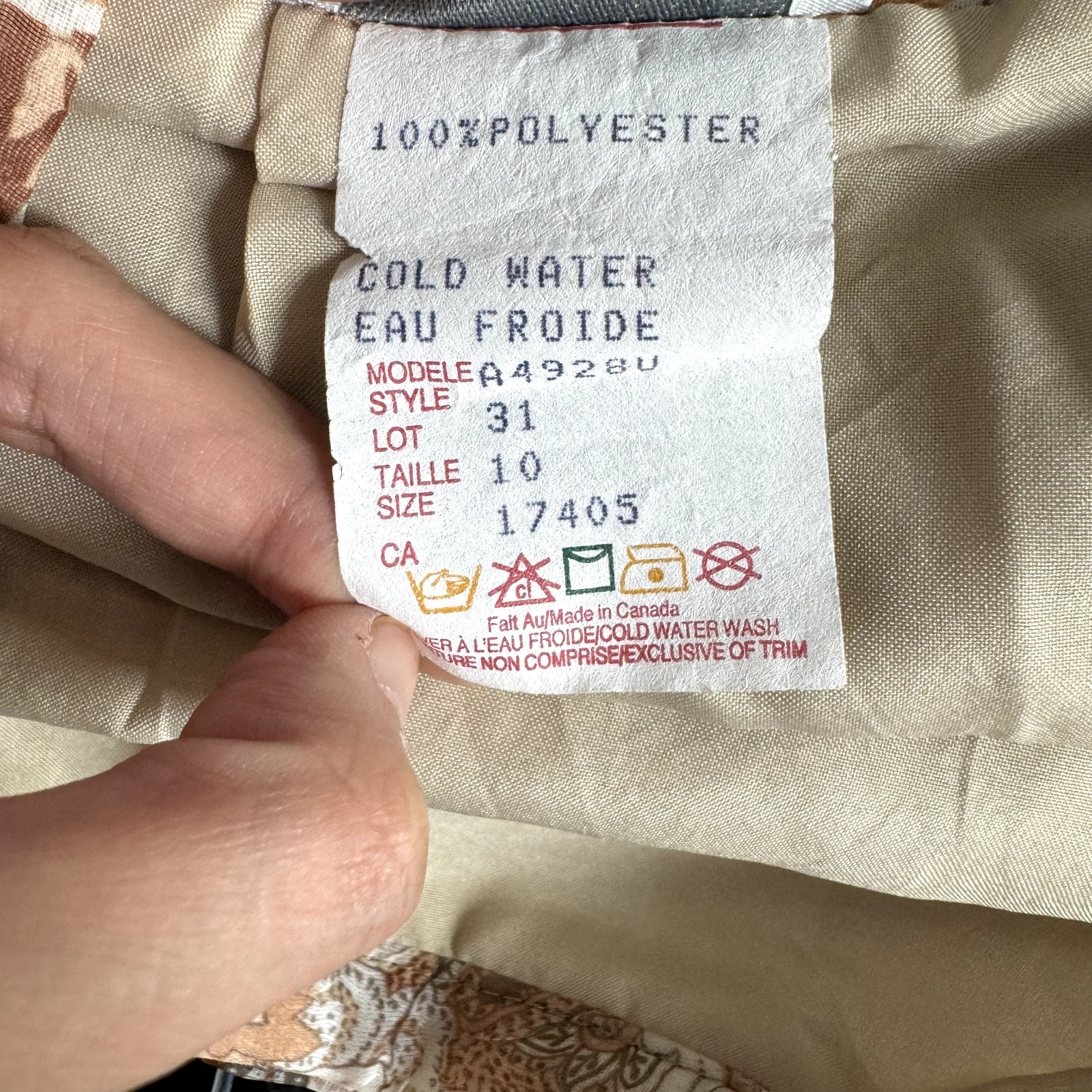 90s Y2K Vintage Mesh Midi Skirt Large 10 Tan Beige Paisley Boho Fairy Grunge