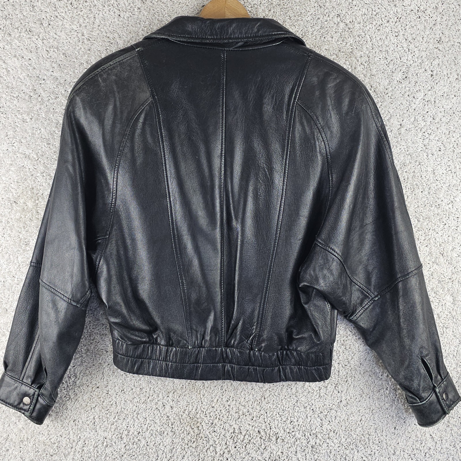 Vintage Wilsons Leather Moto Cropped Jacket Sz M Asymmetrical Thinsulate 90s