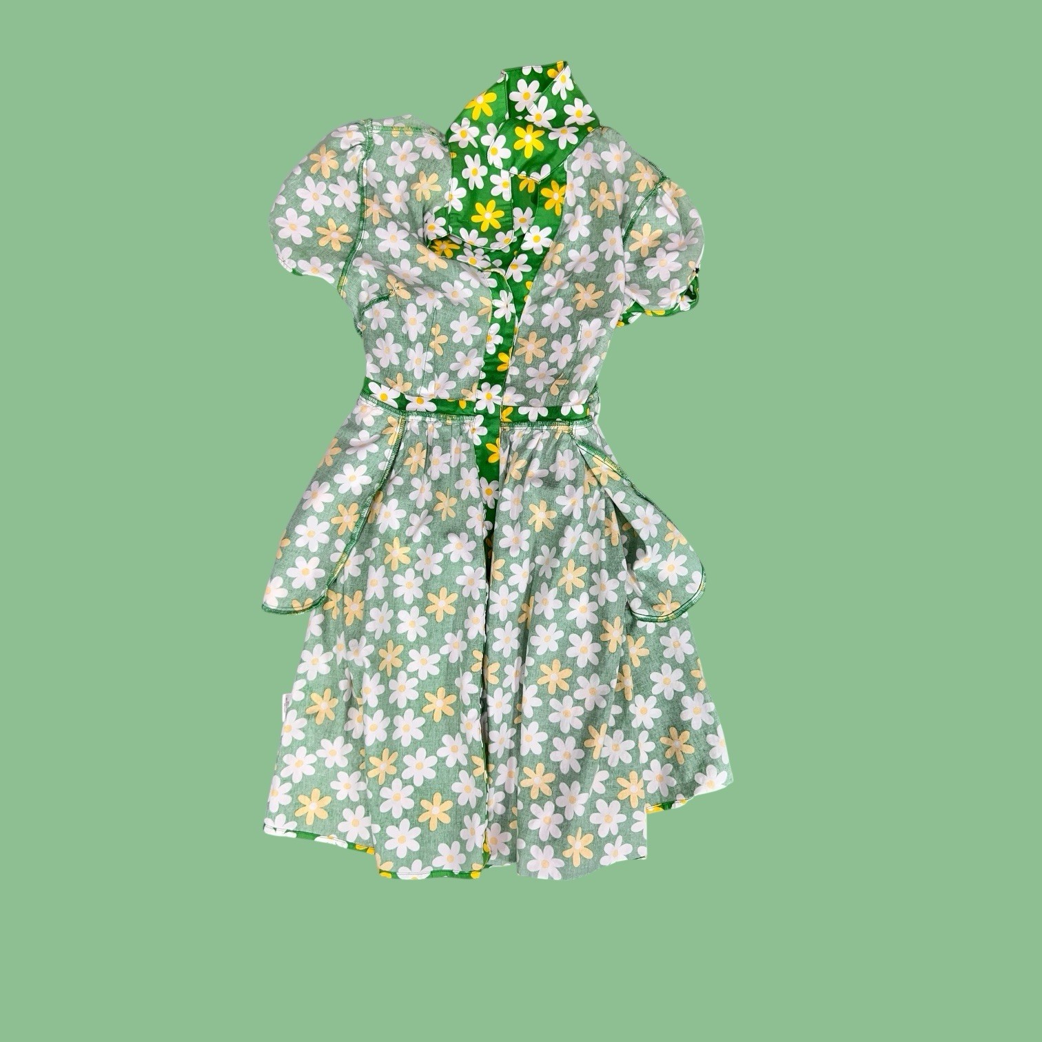 RETRO MODCLOTH FLORAL FLOWER POWER TWEE DRESS FAIRY WHIMSICAL MOD BOHO HIPPY M