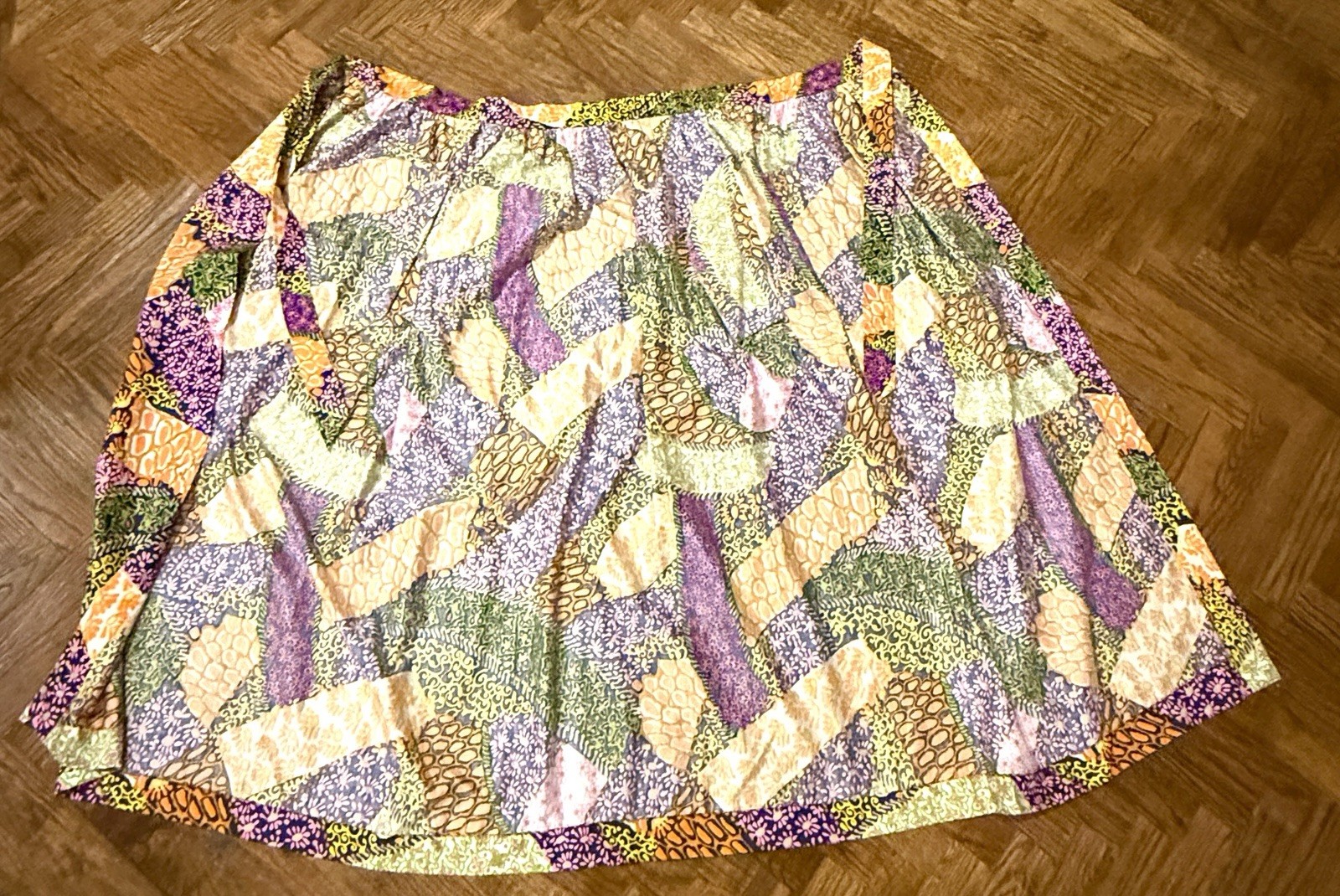 Vintage 60s The Penthouse Gallery Japan Flower Power Boho Hippie Wrap Skirt S M