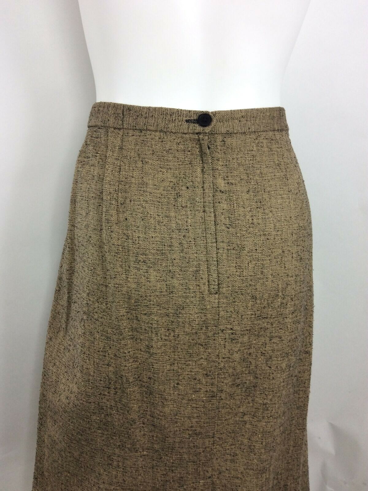 Ann May Vintage Women Silk Skirt Jacket Set Olive Size 12 (45)