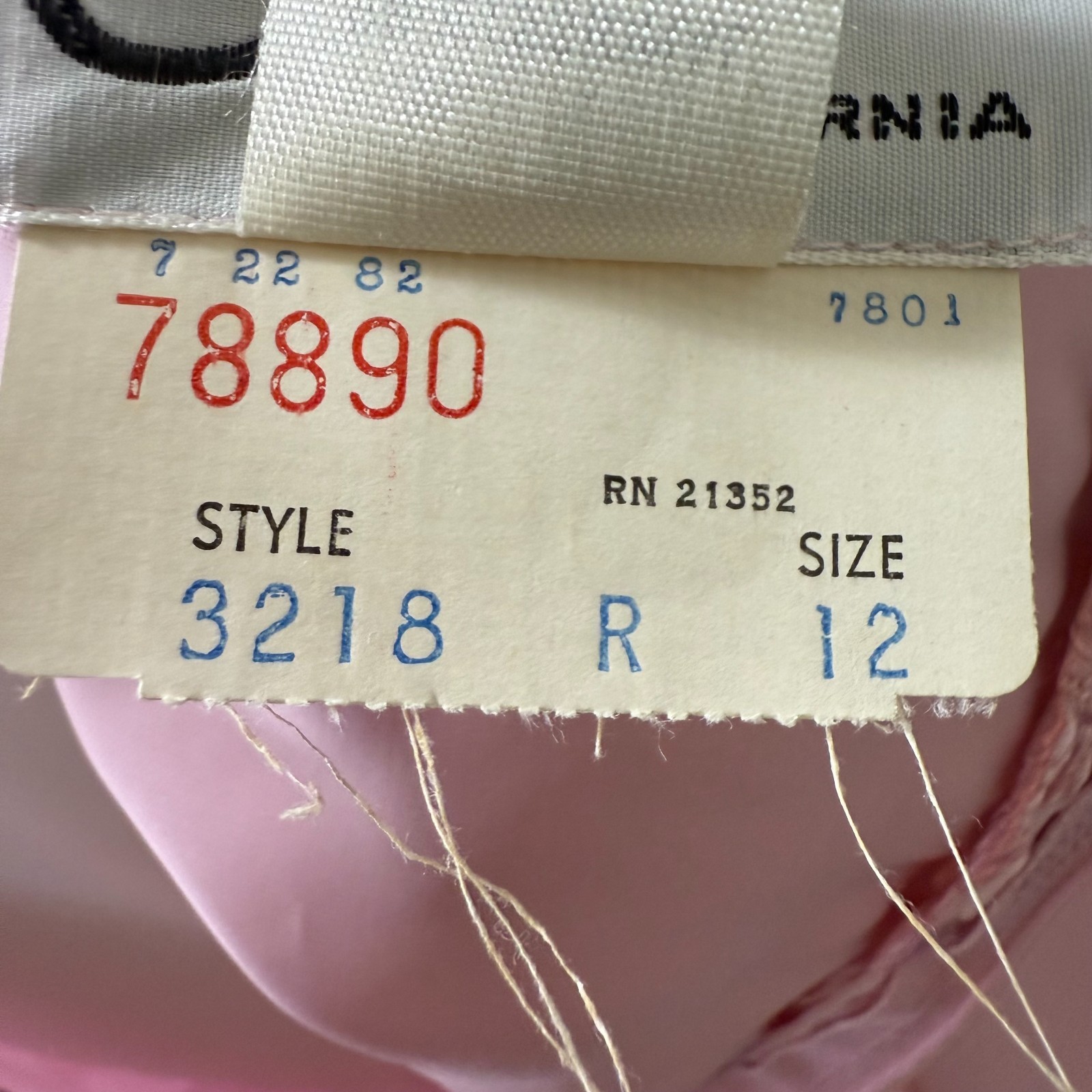 Vintage Miss Elliette California Pink Embroidered Chiffon Maxi Dress Size 12 NWT