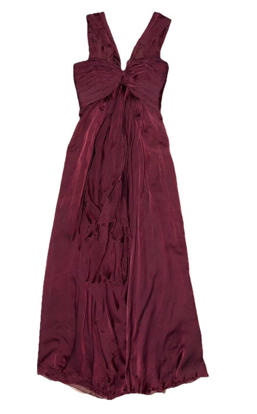 Charles Chang Lima Stunning 90s Era Runway Designer Gown Dress Y2K Red Carpet