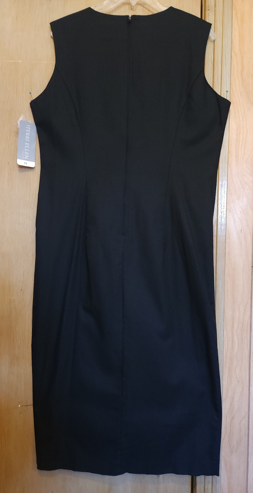 Vtg NOS Terri Ellen Dress Womens Sz 14 100% Cotton Woven Pencil Maxi Sleeveless