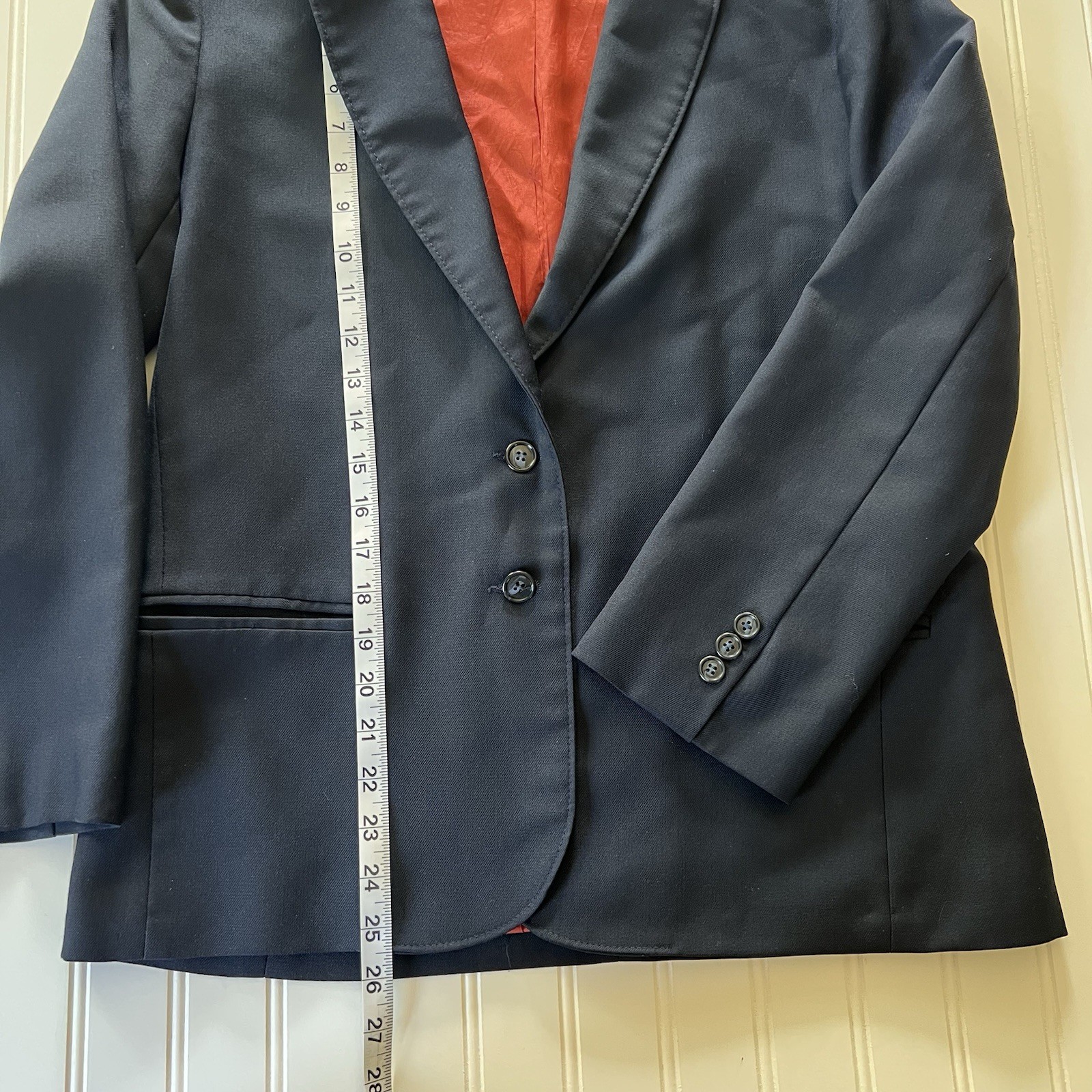 Vintage Sears The Fashion Place Blazer Women’s M Navy Blue 2-Button Lined