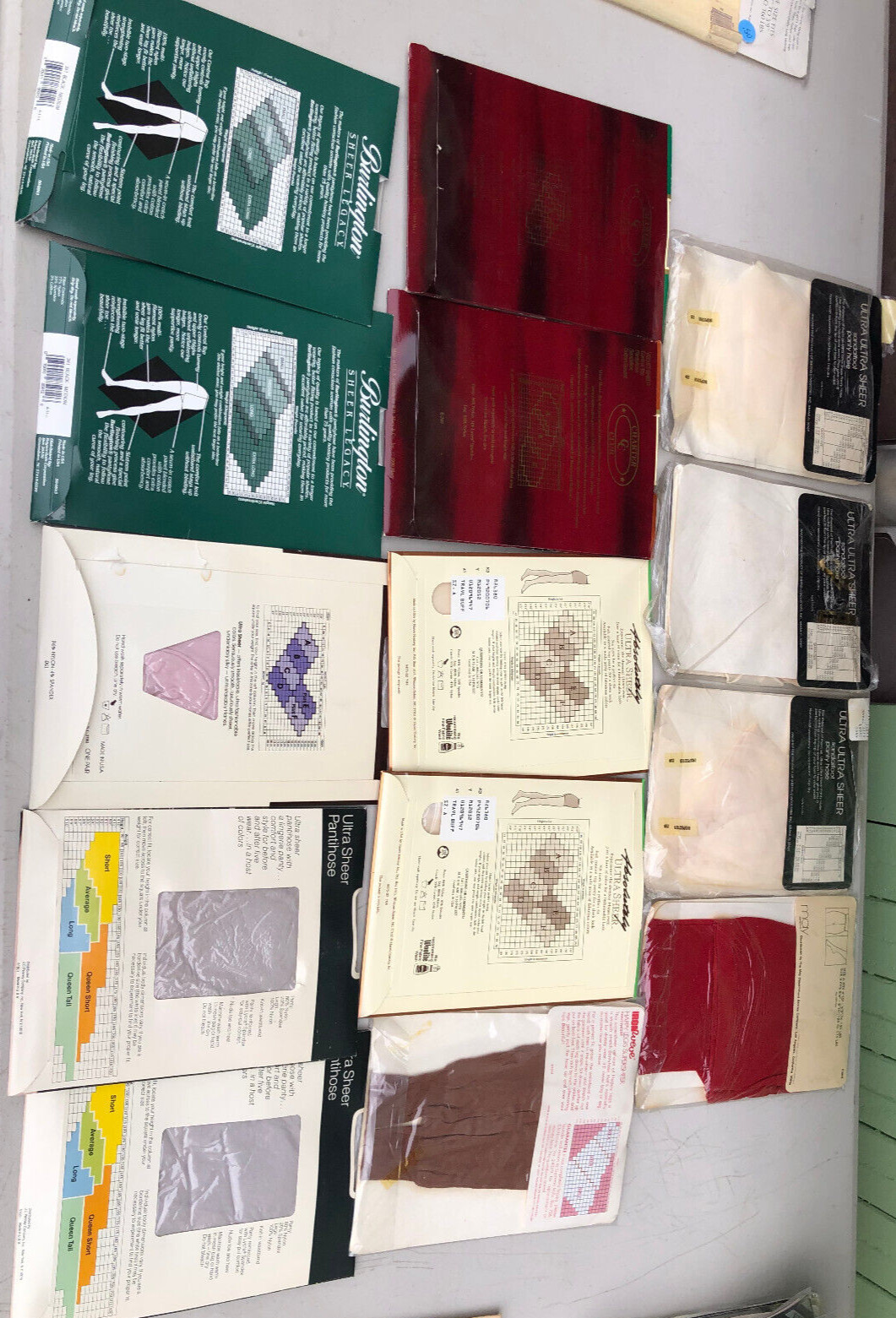 14 Vtg 80s 90s Pantyhose NIP Assorted Colors & Sizes Hanes May Co Charter Club