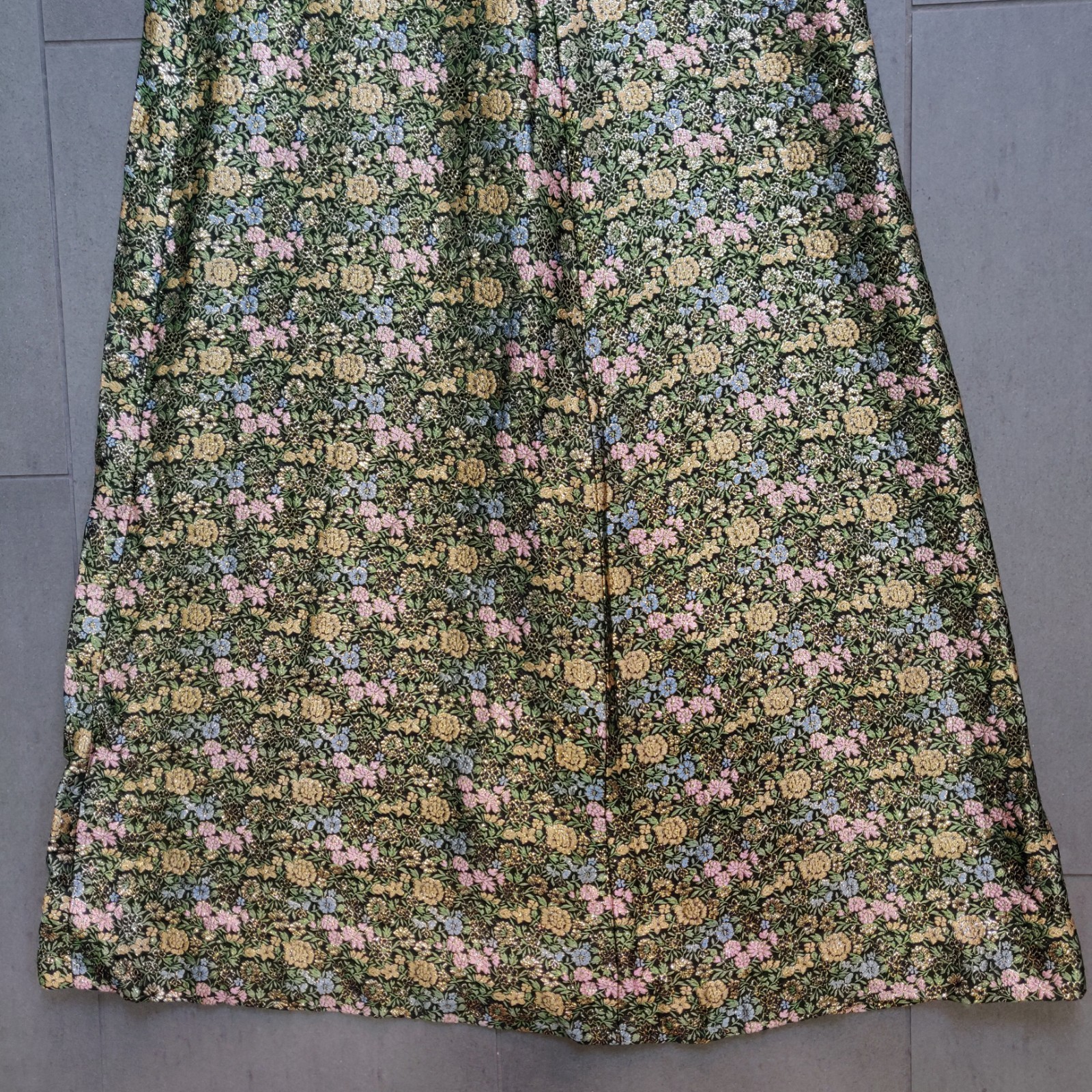 True Vintage 50s Velvet Floral Bavarian Dirndl Dress 10 Murlen Zip Whimsigoth 👗