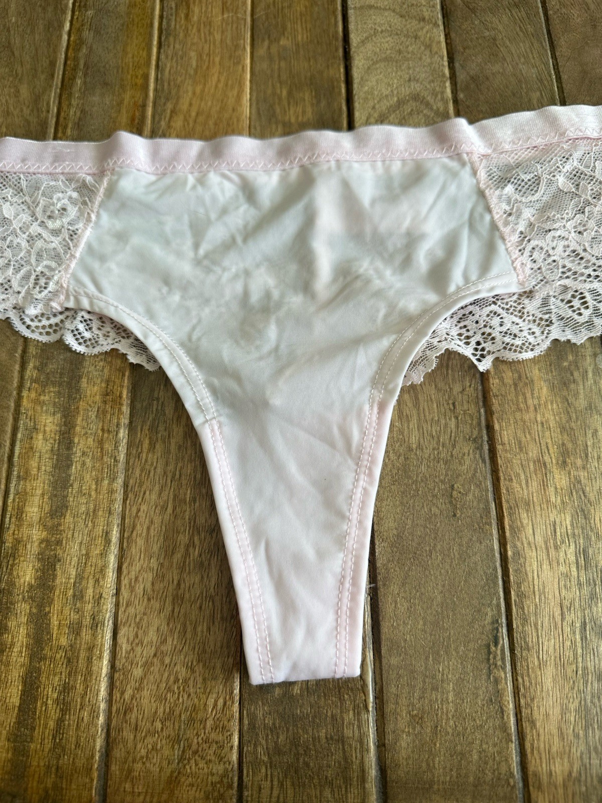 Vtg Sophie L Pink Hipster Lace Bikini Coquette Panties