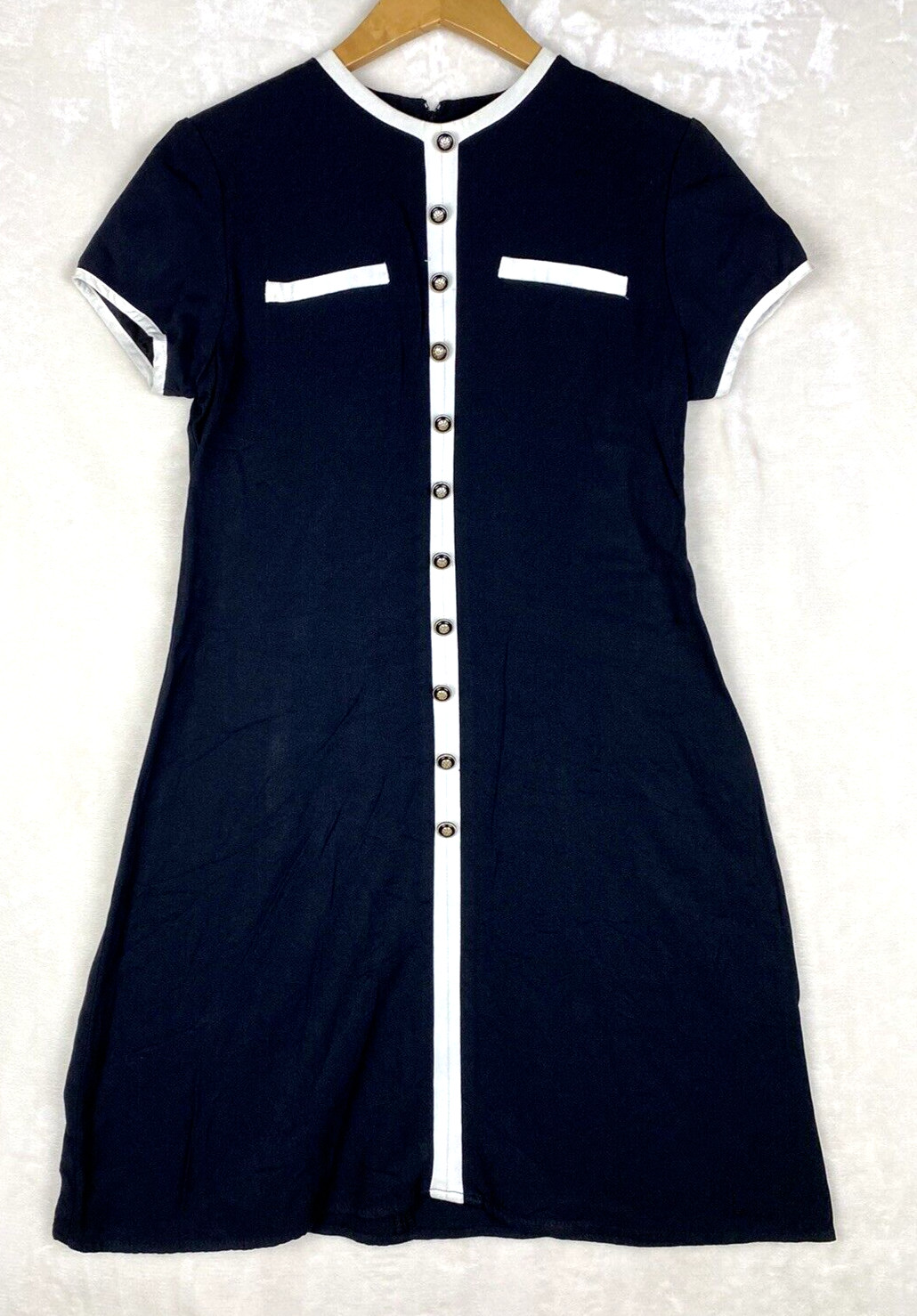 Vintage Jessica Howard Dress Womens 8 ALine Black White Career Office Work