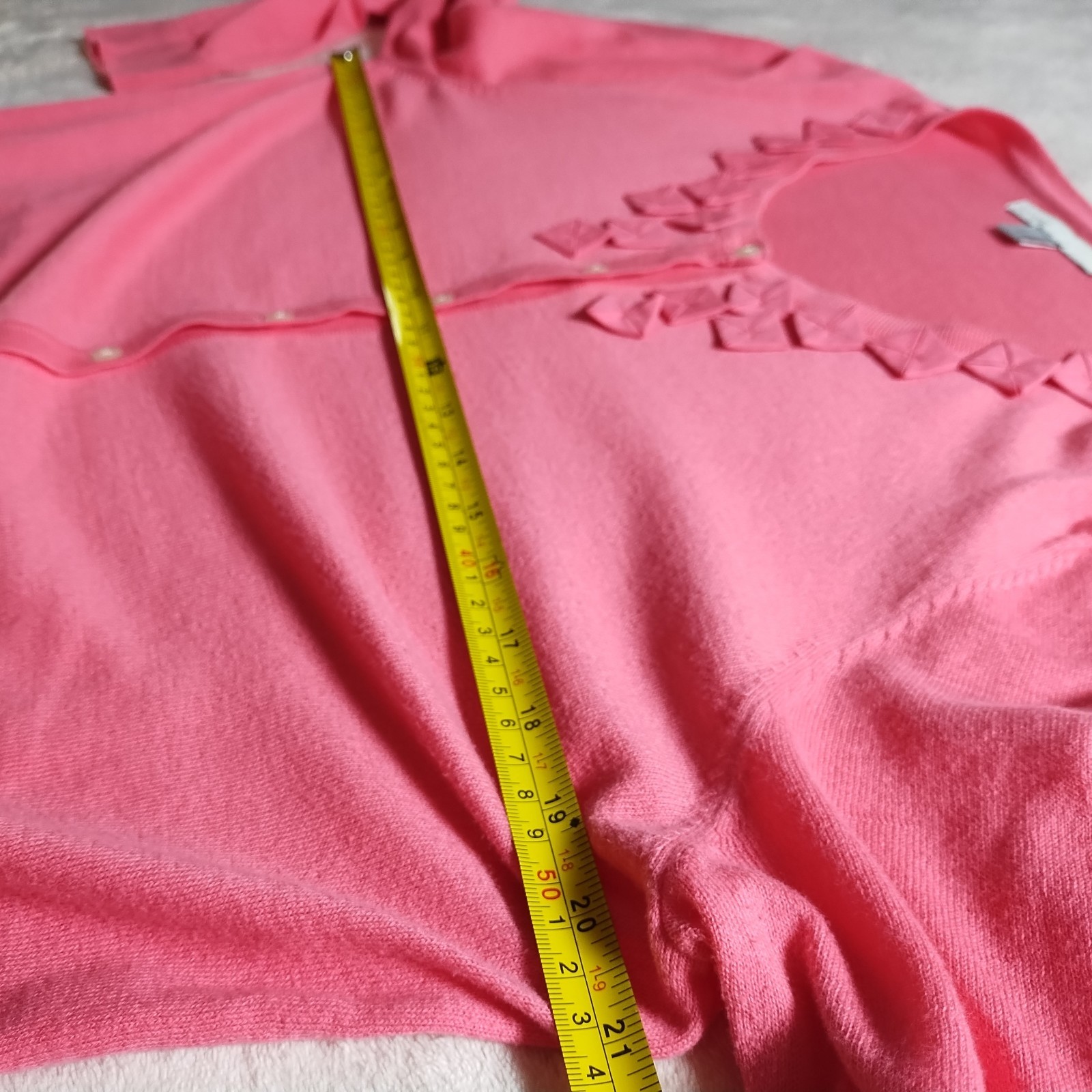 vintage y2k lightweight geometric 3d cardigan sweater sz l artsy preppy twee