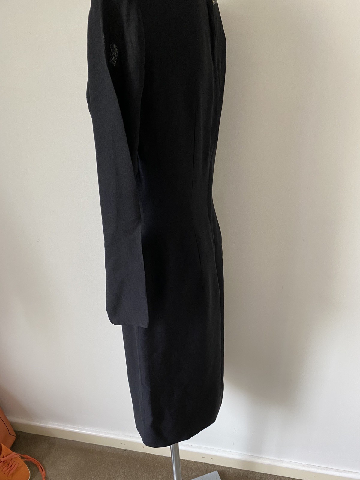 60,s Orig Lilli Diamond Classy Black Crepe Sheath.36”B,28W38”H