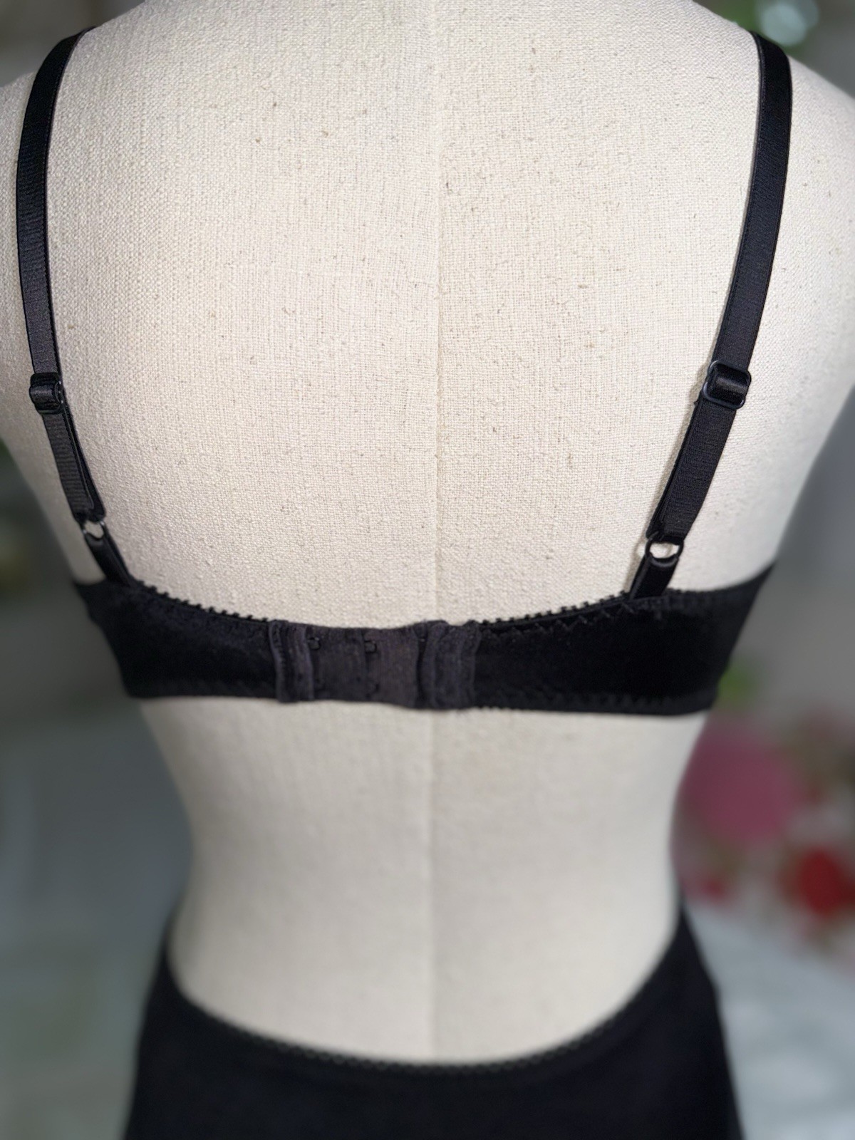 Vtg Y2K Vassarette Bra Satin Scroll & Vanity Fair Panty Brief Set 7 L Black 38C