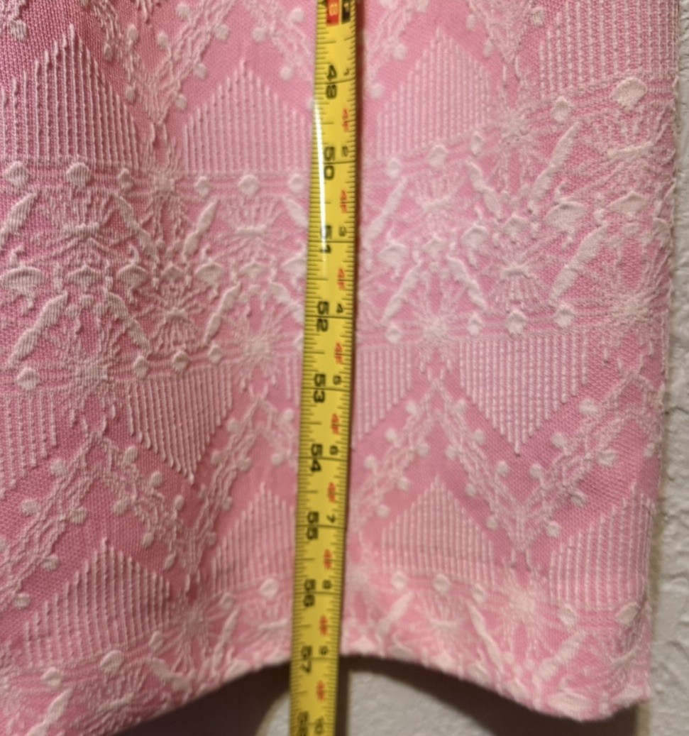 Vintage Women’s Toni Todd Pink Textured Sleeveless Formal Maxi Dress With Belt