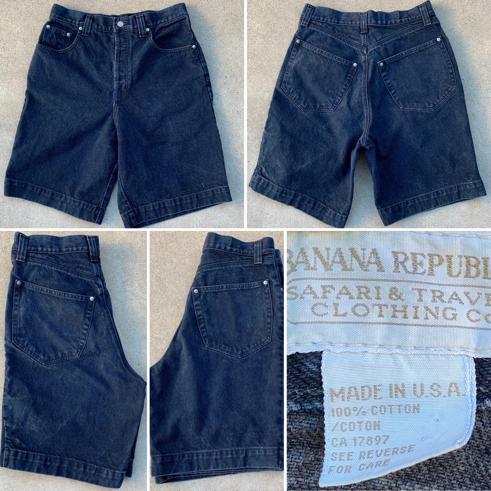 vintage Banana Republic Safari & Travel Clothing Co denim shorts Jorts Size 12