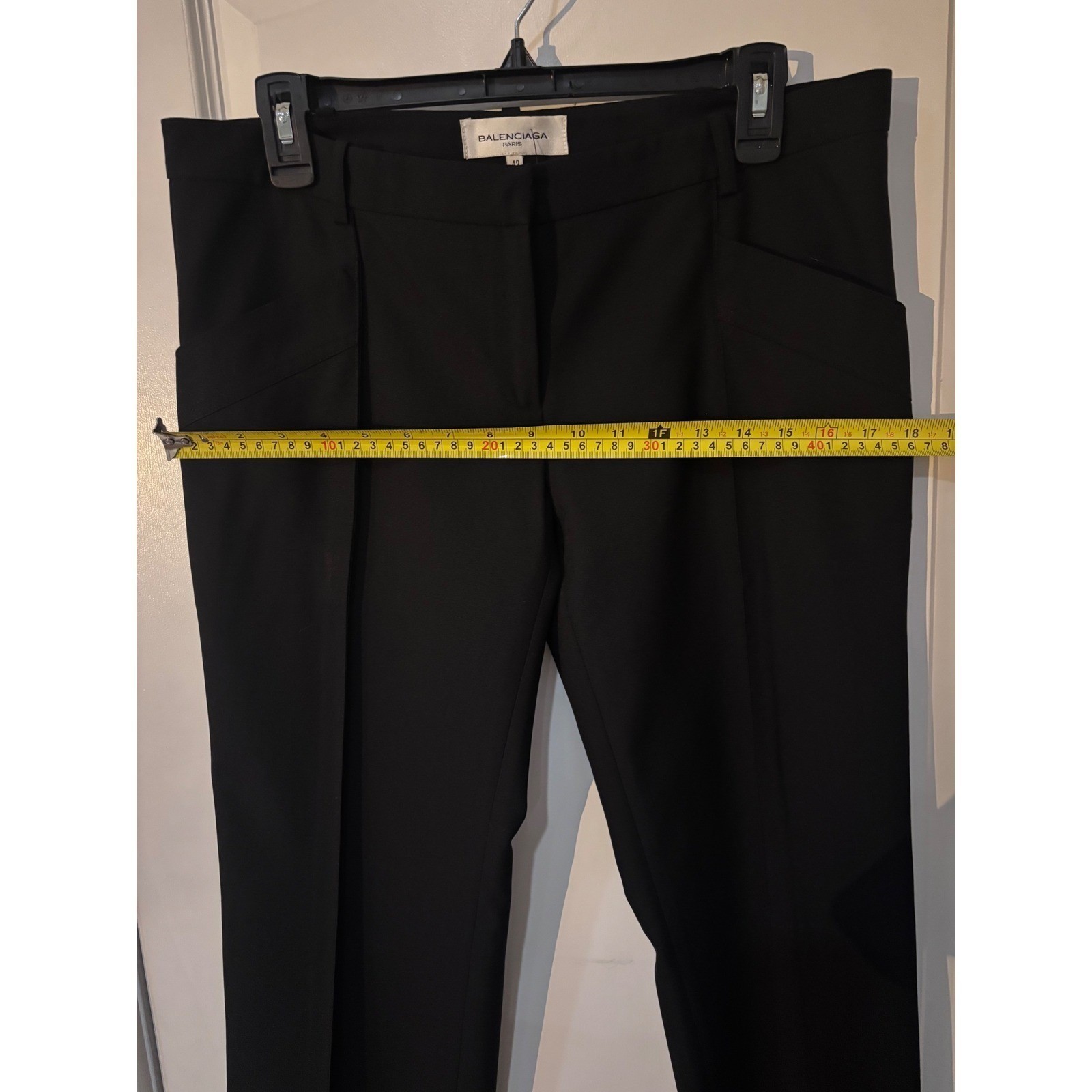 Balenciaga Paris Vintage Y2K Ghesquiere Era Black Low Rise Trouser Pants US 8