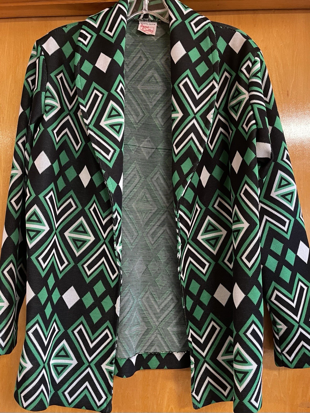 Vintage JANE COLBY Womens Cardigan Jacket Aztec Western Southwest Tapestry Look